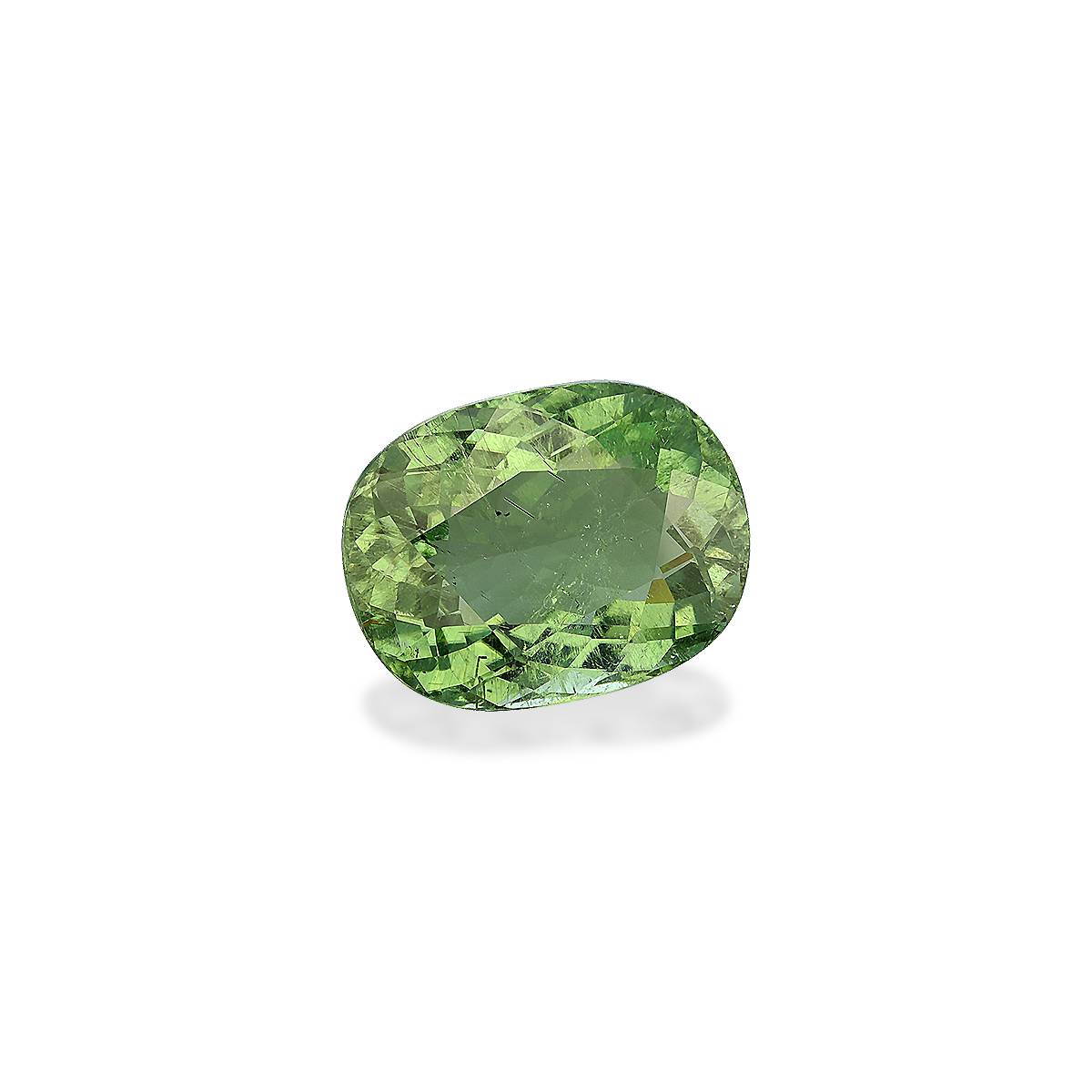 olive green green tourmaline, 16.38ct oval cut — view 3