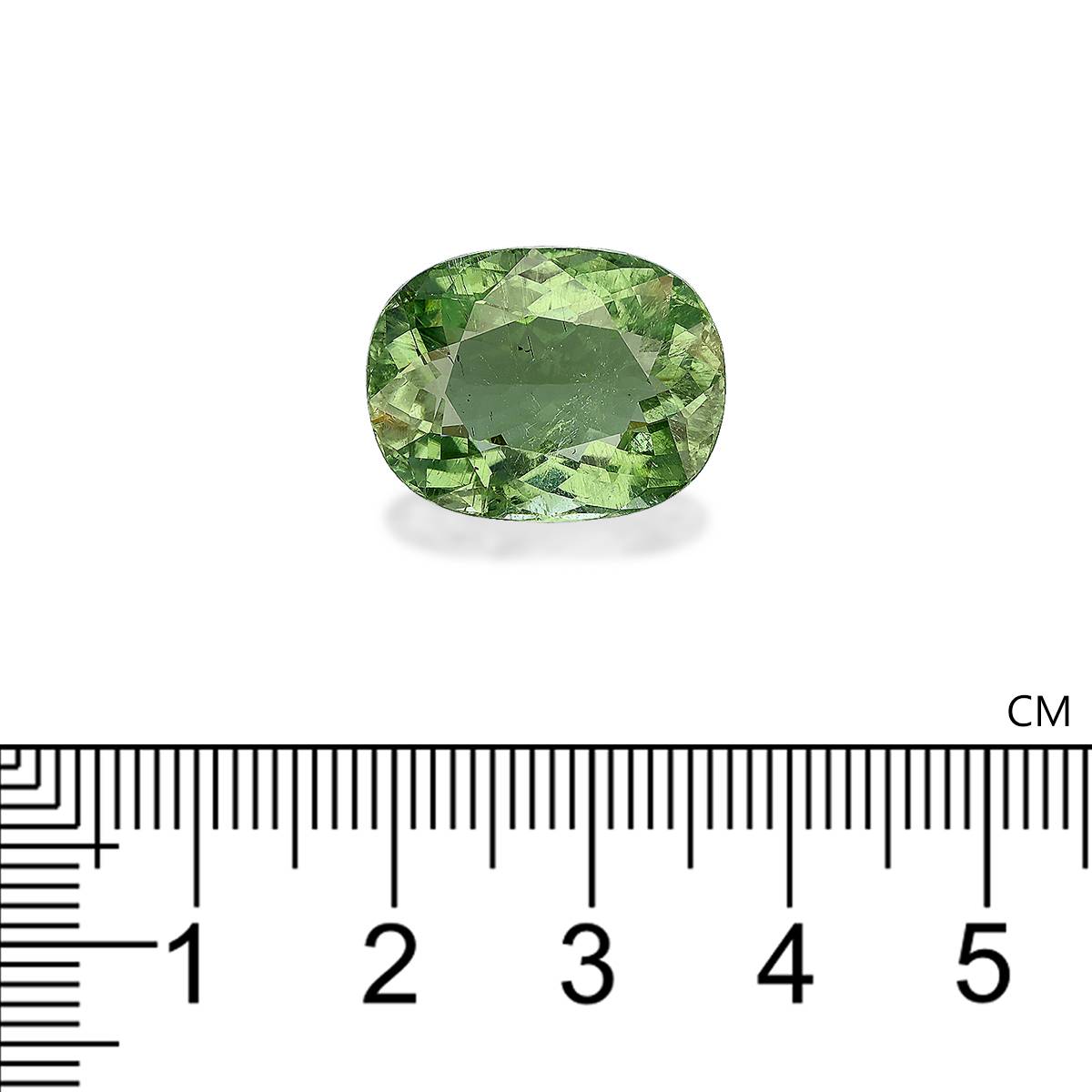 olive green green tourmaline, 16.38ct oval cut — view 4