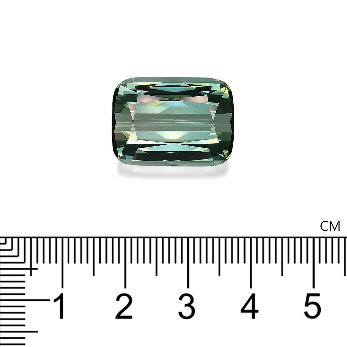 moss green green tourmaline, 23.3ct cushion cut — view 4