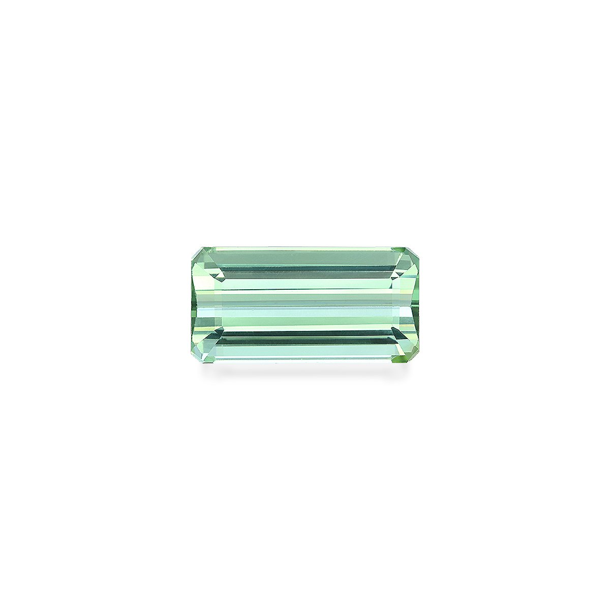 seafoam green green tourmaline, 12.78ct rectangular cut — main view