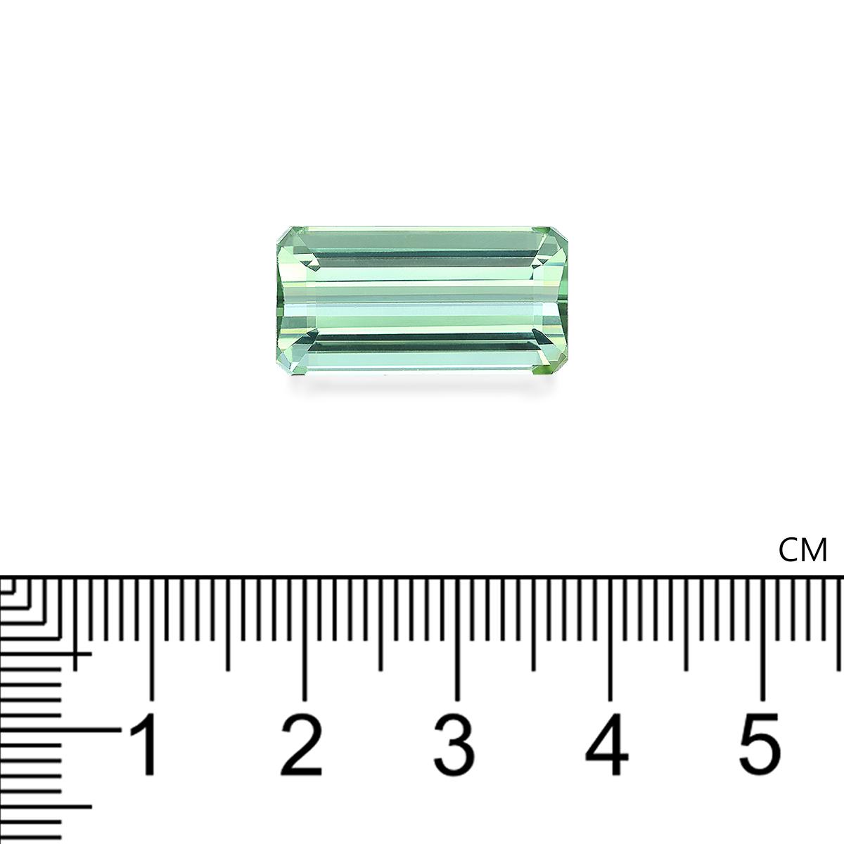 seafoam green green tourmaline, 12.78ct rectangular cut — view 4