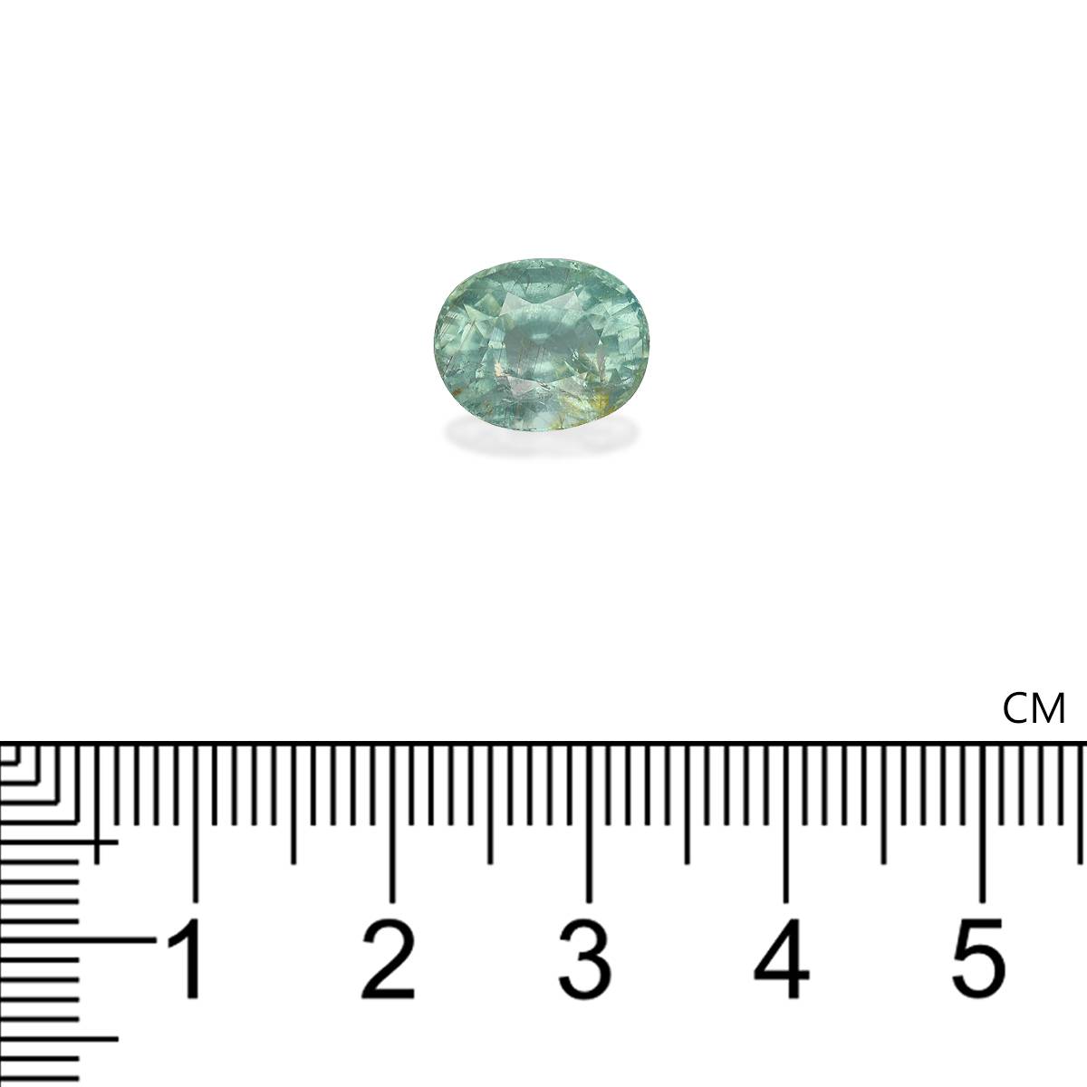 pale green green tourmaline, 4.77ct oval cut — view 4