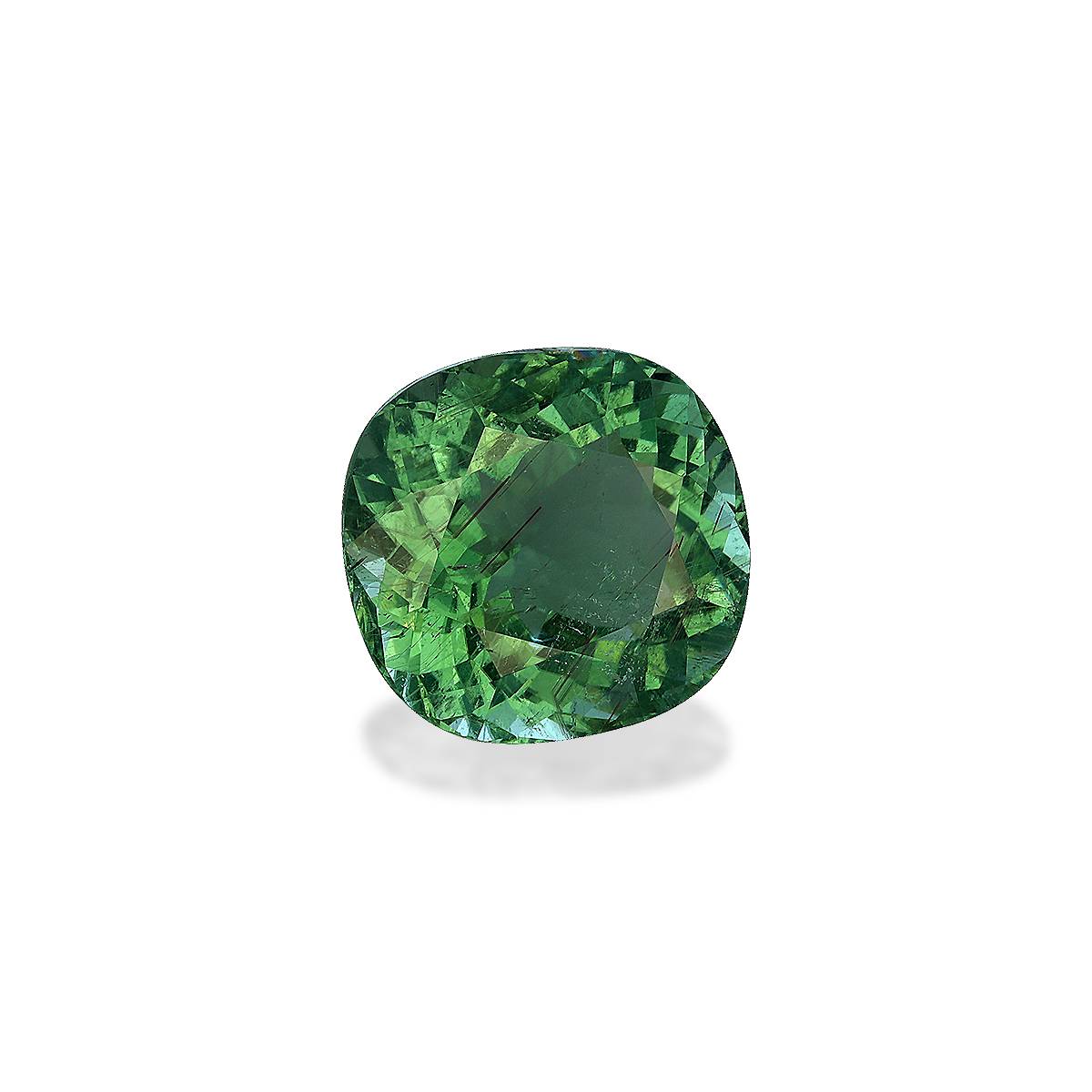 olive green green tourmaline, 10.21ct cushion cut — view 3
