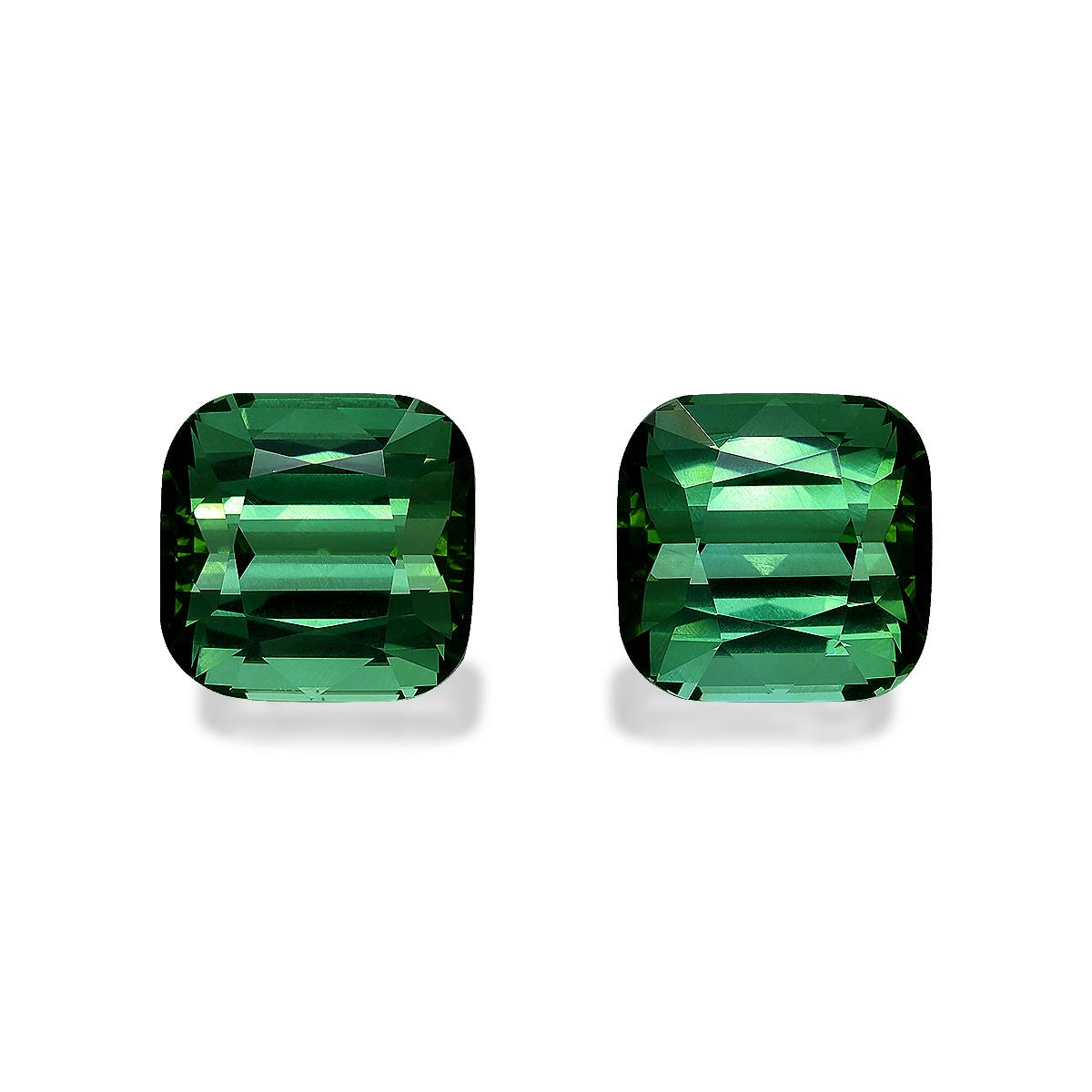 Cotton Green Tourmaline 32.42ct - 14mm Pair