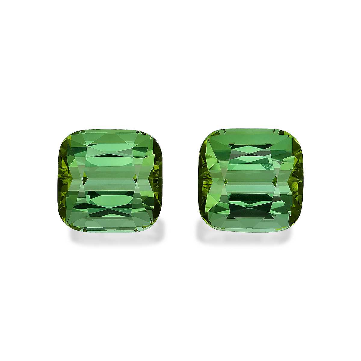 Cotton Green Tourmaline 32.21ct - 14mm Pair