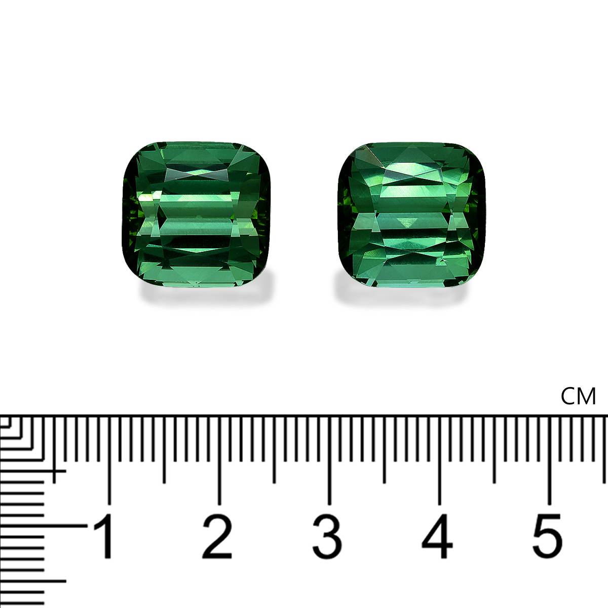 cotton green green tourmaline, 32.21ct cushion cut — view 4