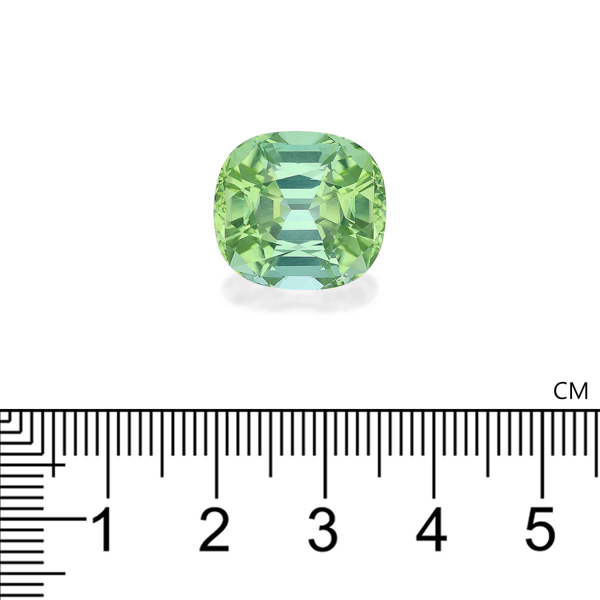 pale green green tourmaline, 15.97ct cushion cut — view 4