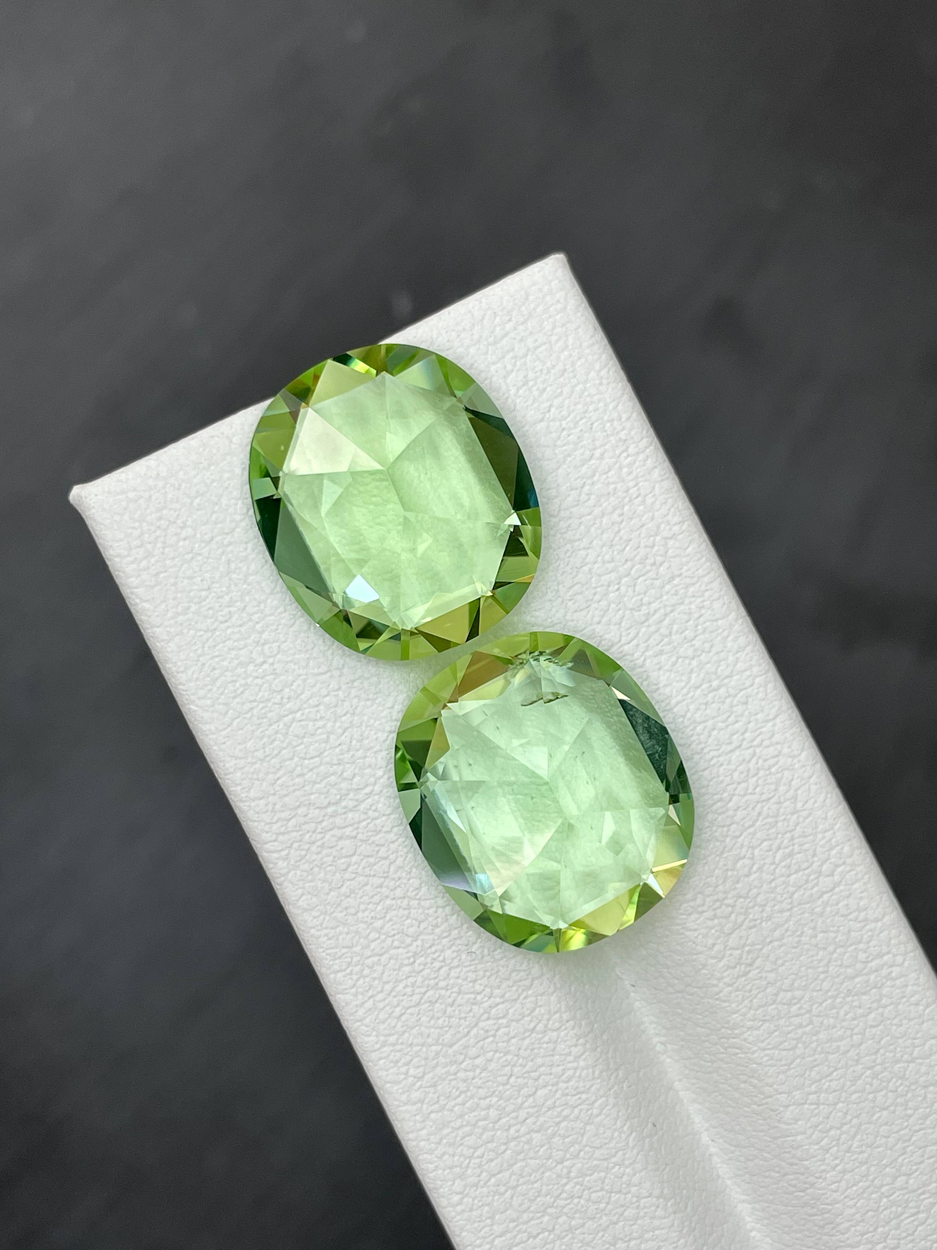 mist green green tourmaline, 29.67ct cushion cut — view 6