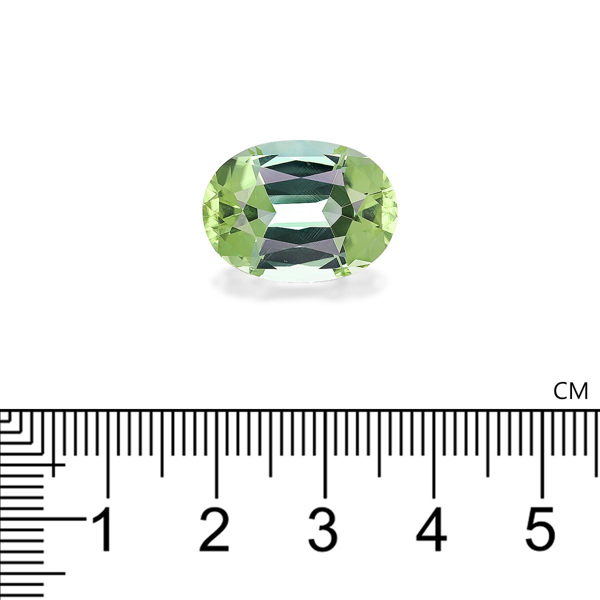 cotton green green tourmaline, 13.54ct oval cut — view 4