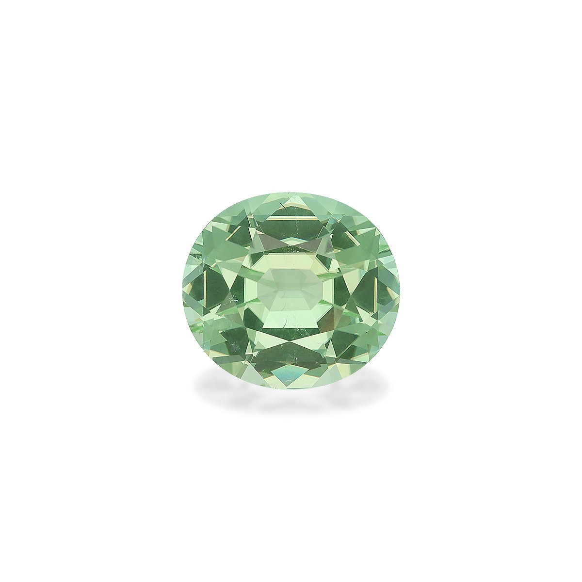 pistachio green green tourmaline, 21.91ct oval cut — main view