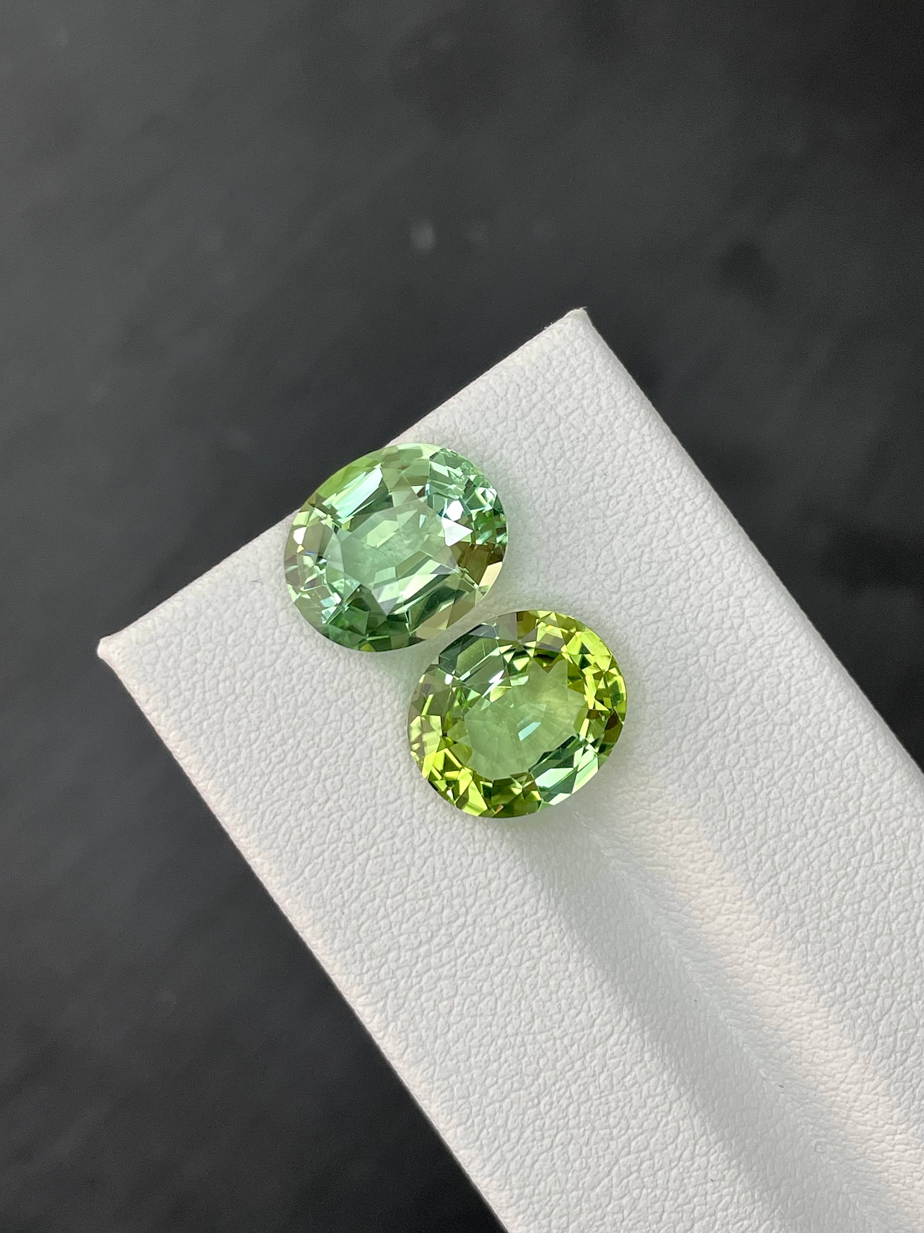 green green tourmaline, 9.22ct oval cut — view 5
