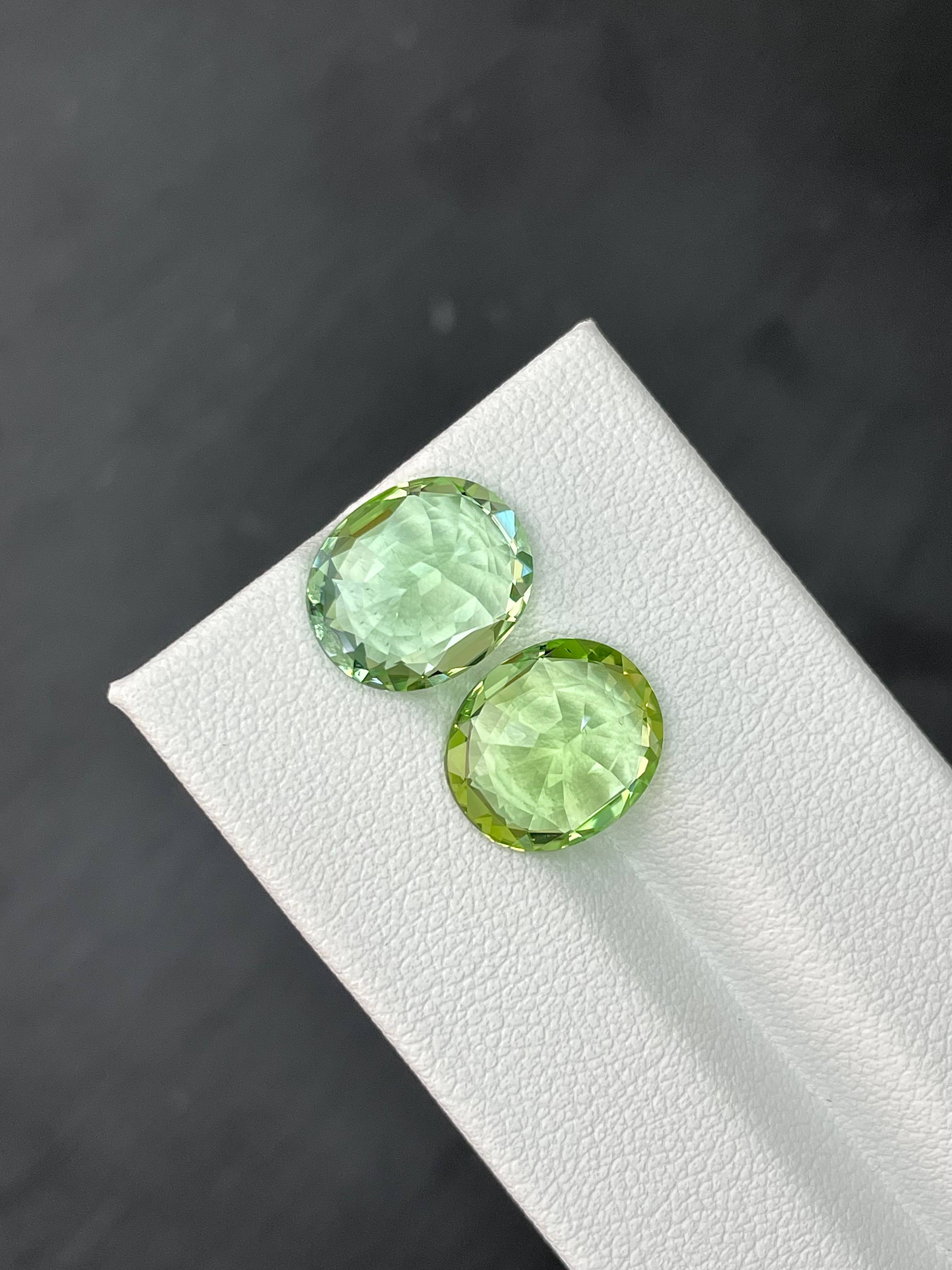 green green tourmaline, 9.22ct oval cut — view 6