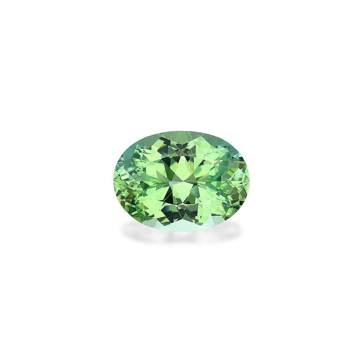 pistachio green green tourmaline, 11.75ct oval cut — main view