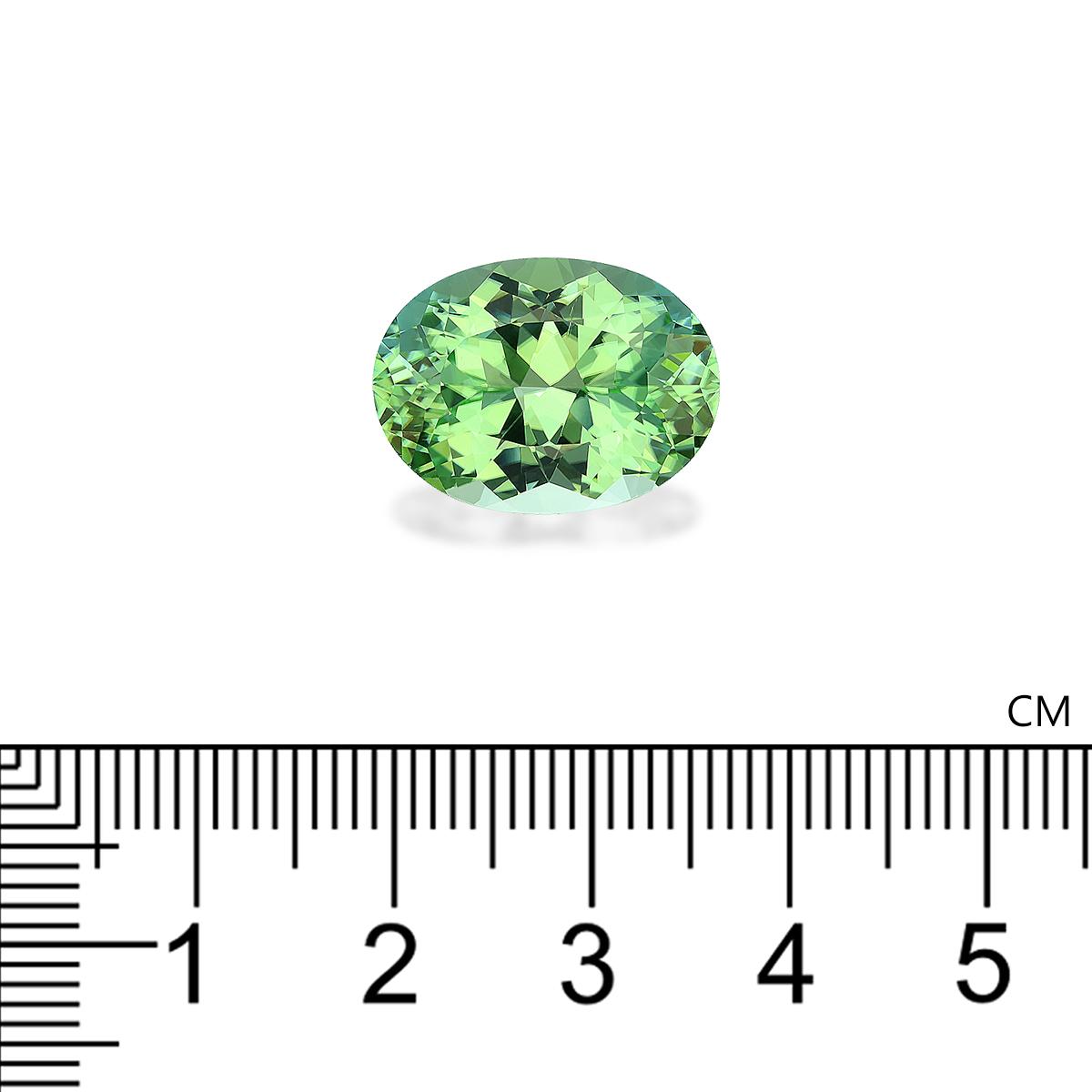 pistachio green green tourmaline, 11.75ct oval cut — view 4