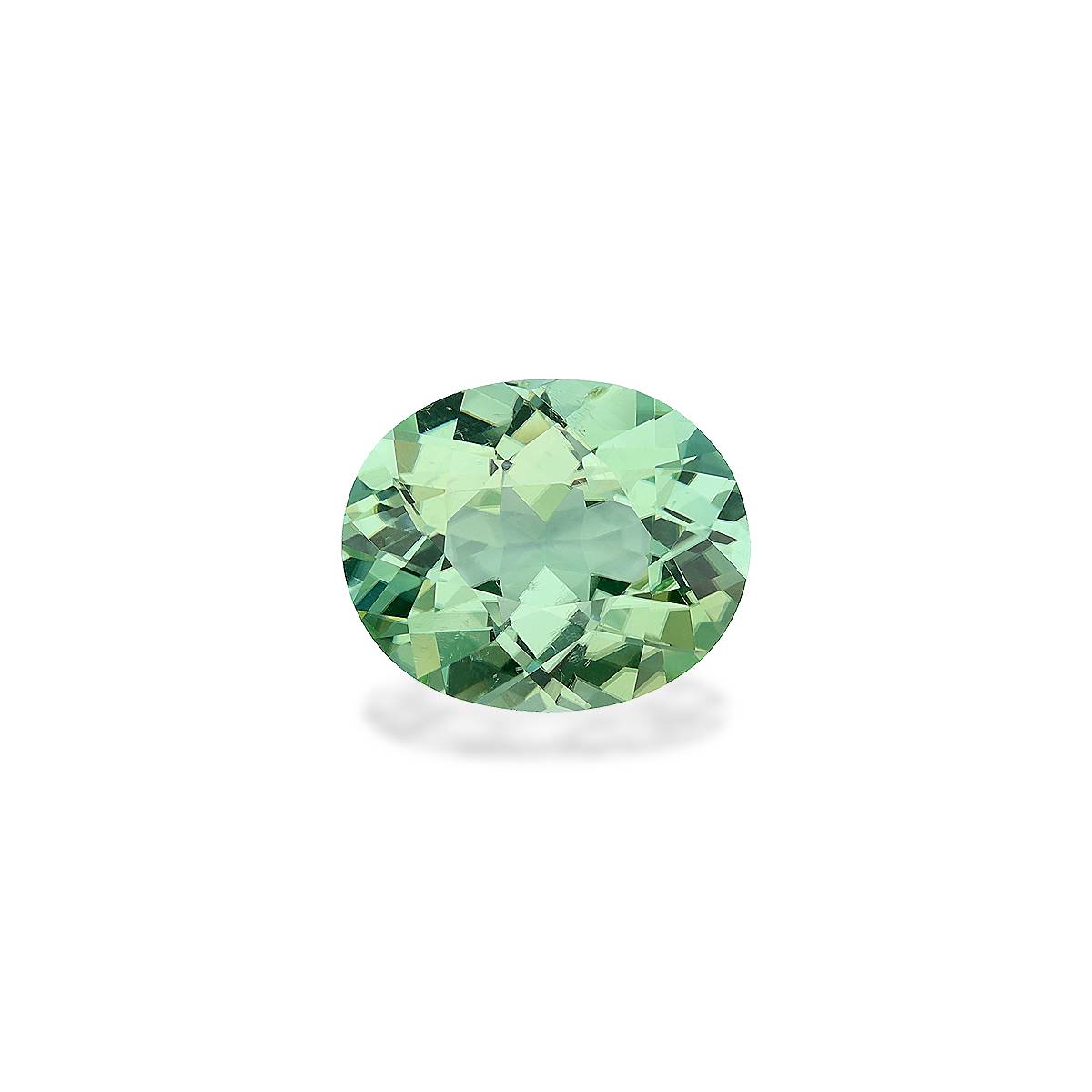 pistachio green green tourmaline, 10.81ct oval cut — main view