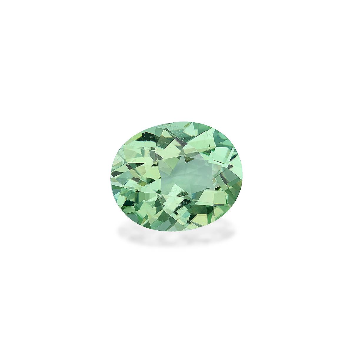 pistachio green green tourmaline, 10.81ct oval cut — view 3