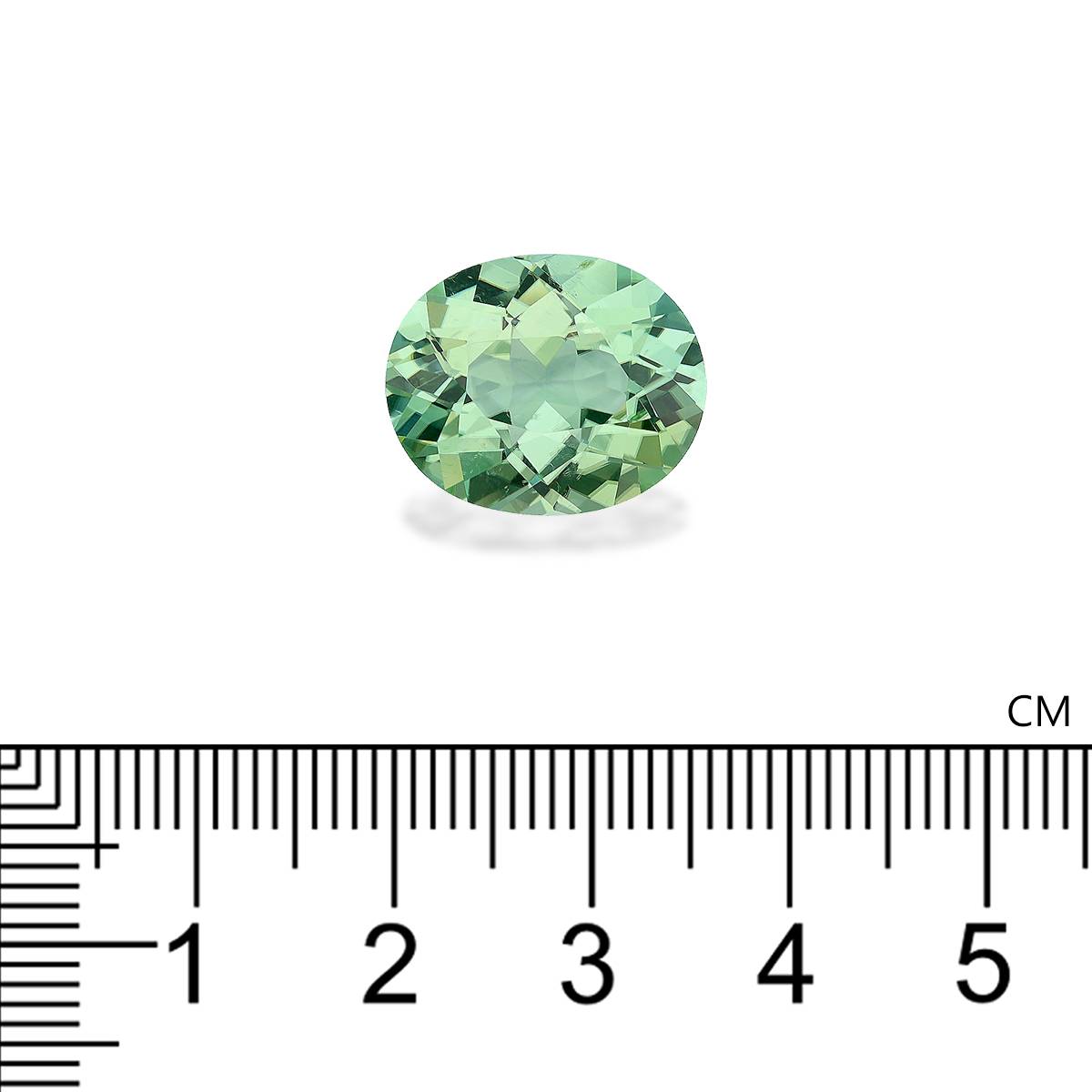 pistachio green green tourmaline, 10.81ct oval cut — view 4