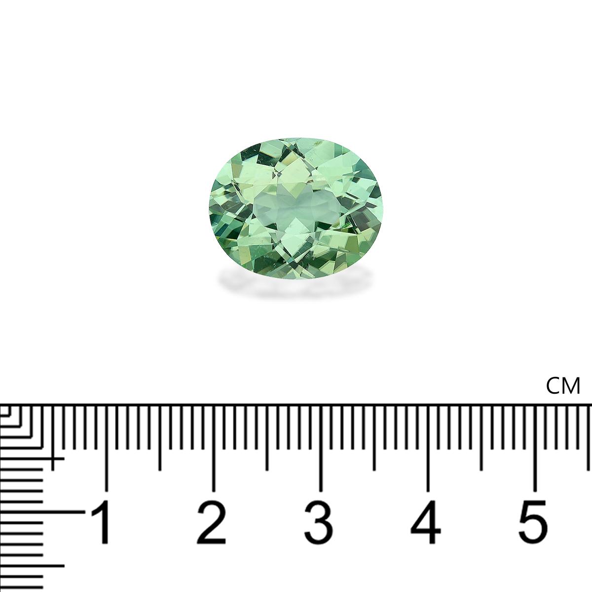 pistachio green green tourmaline, 10.81ct oval cut — view 4