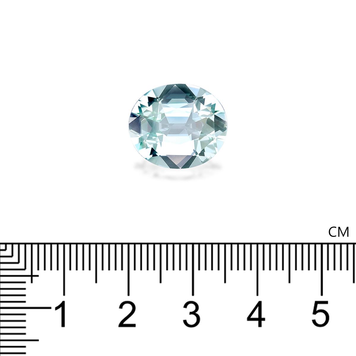 pale green green tourmaline, 7.84ct oval cut — view 4