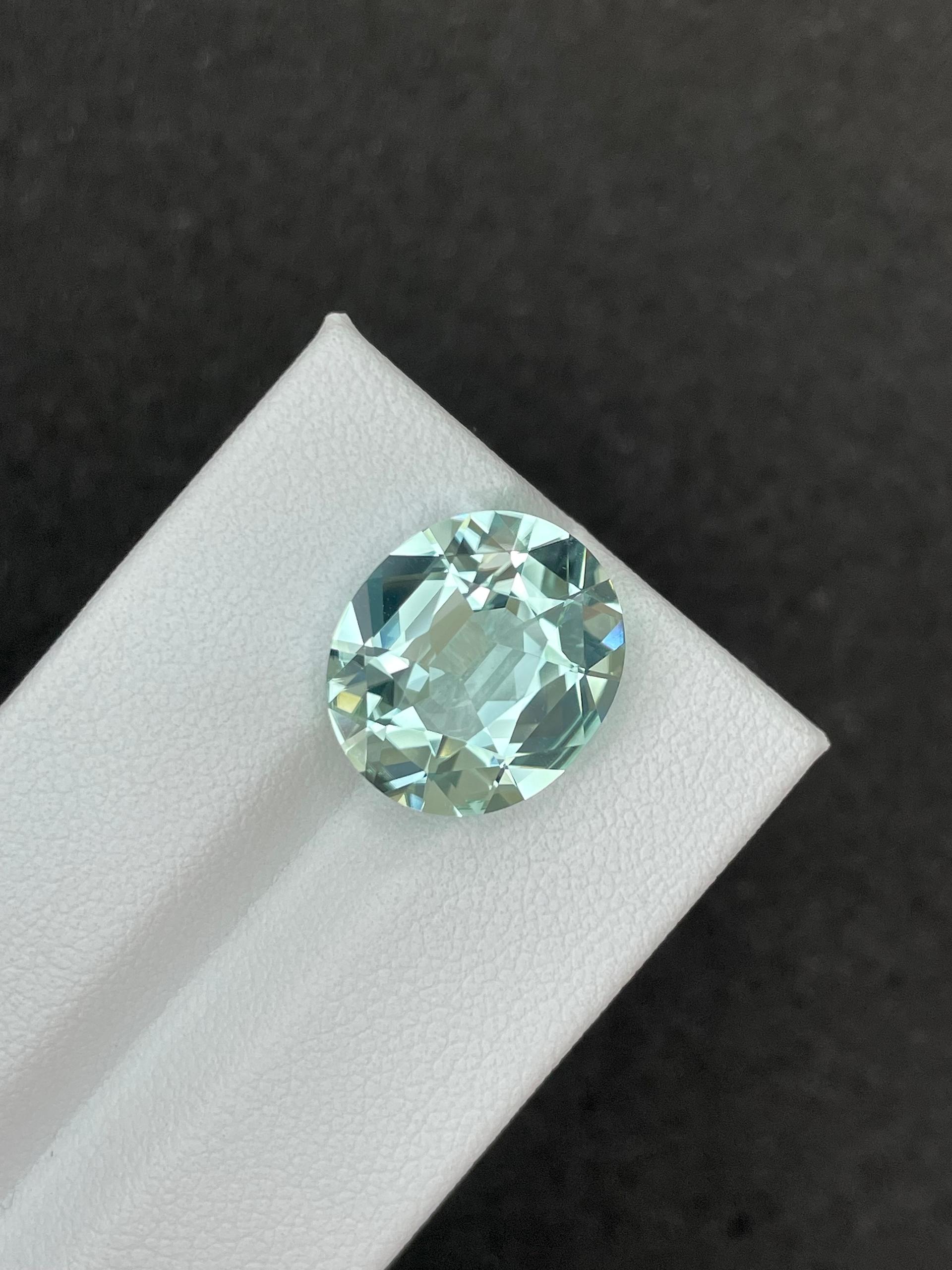 pale green green tourmaline, 7.84ct oval cut — view 5