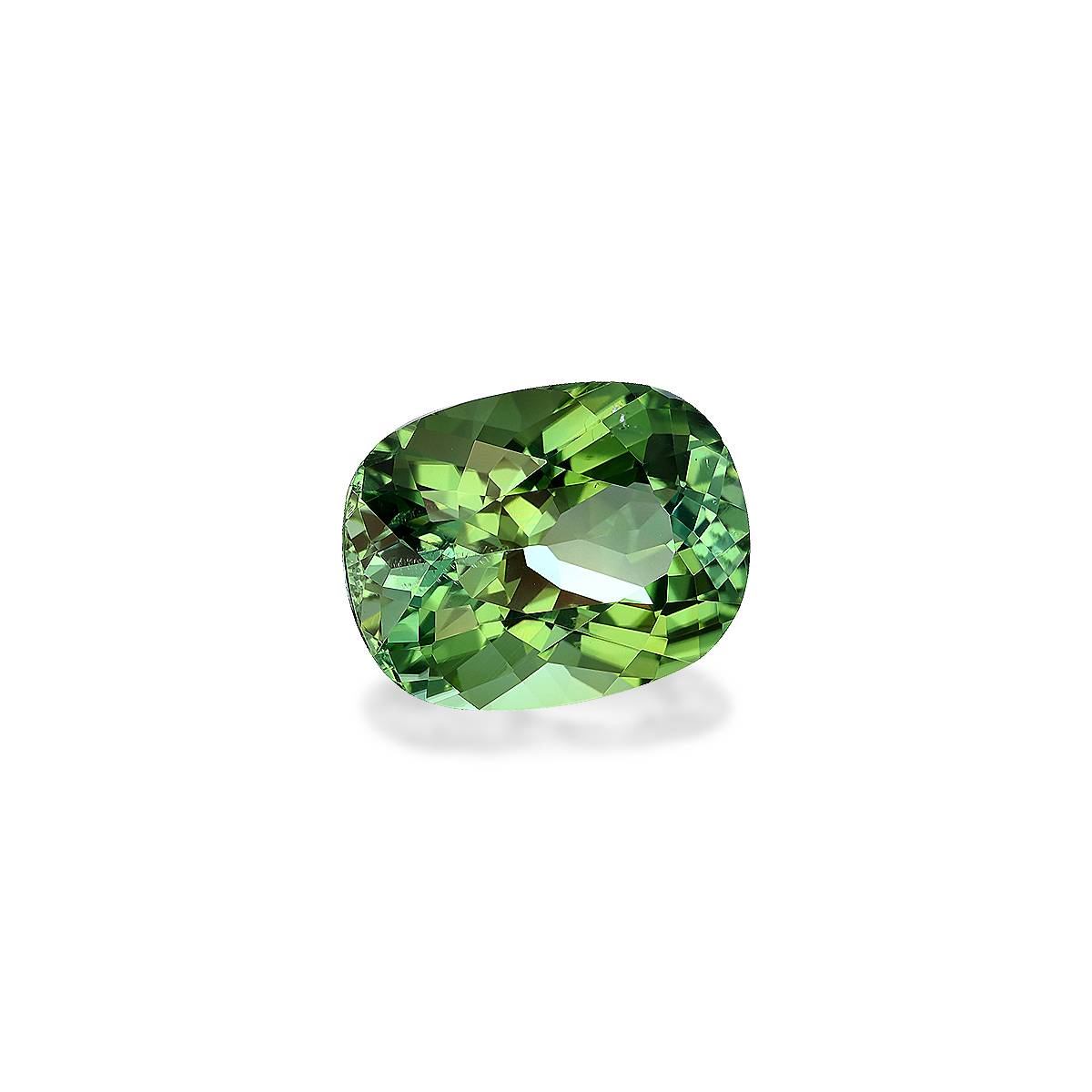 cotton green green tourmaline, 12.2ct cushion cut — view 3