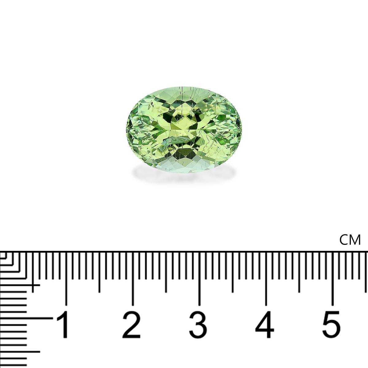cotton green green tourmaline, 14.28ct oval cut — view 4