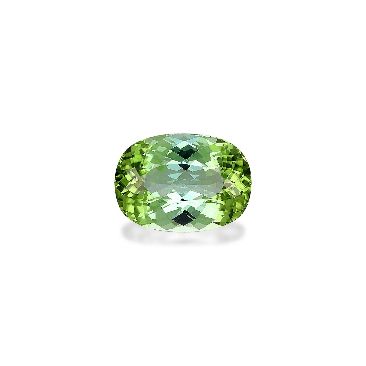 green green tourmaline, 12.49ct cushion cut — main view