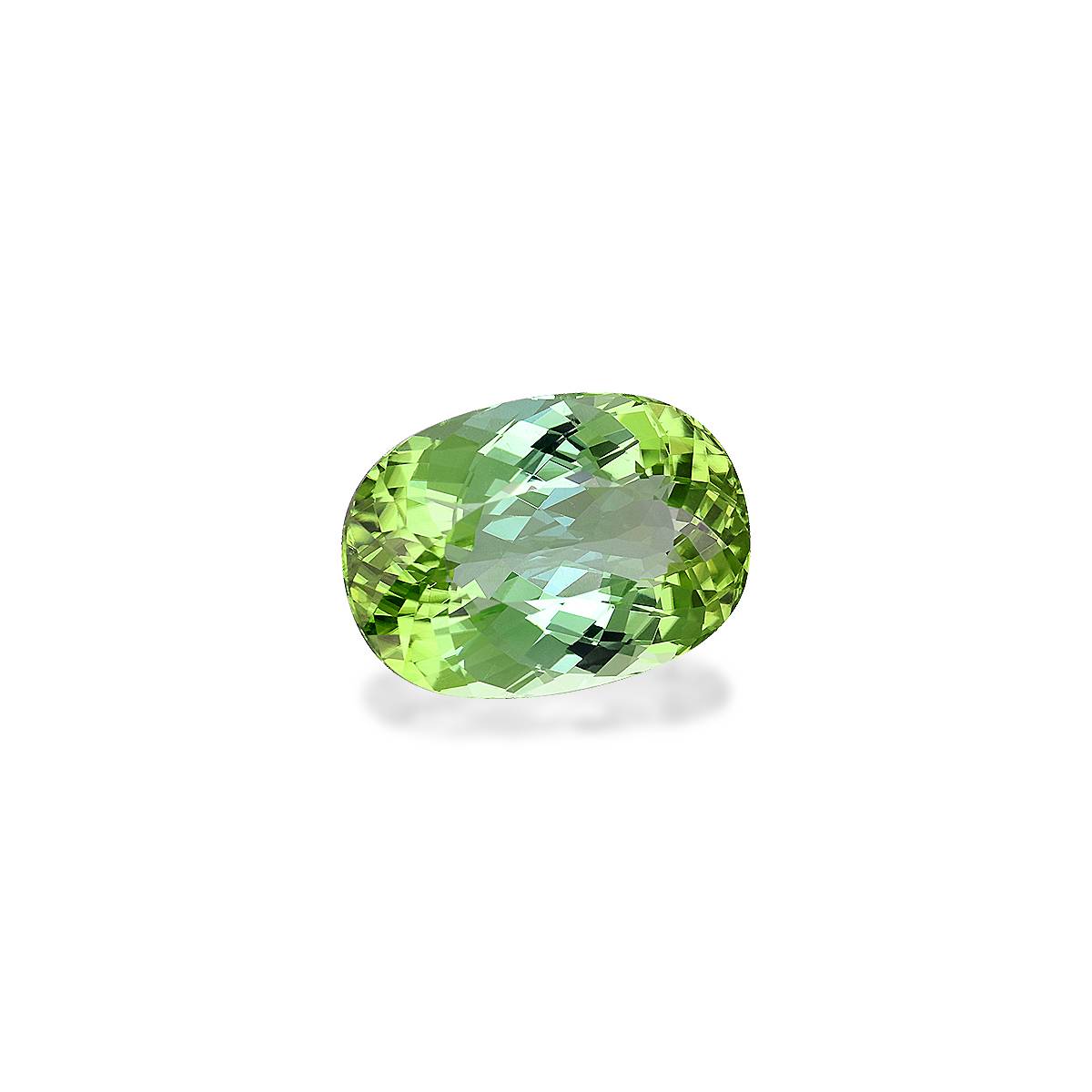 green green tourmaline, 12.49ct cushion cut — view 3