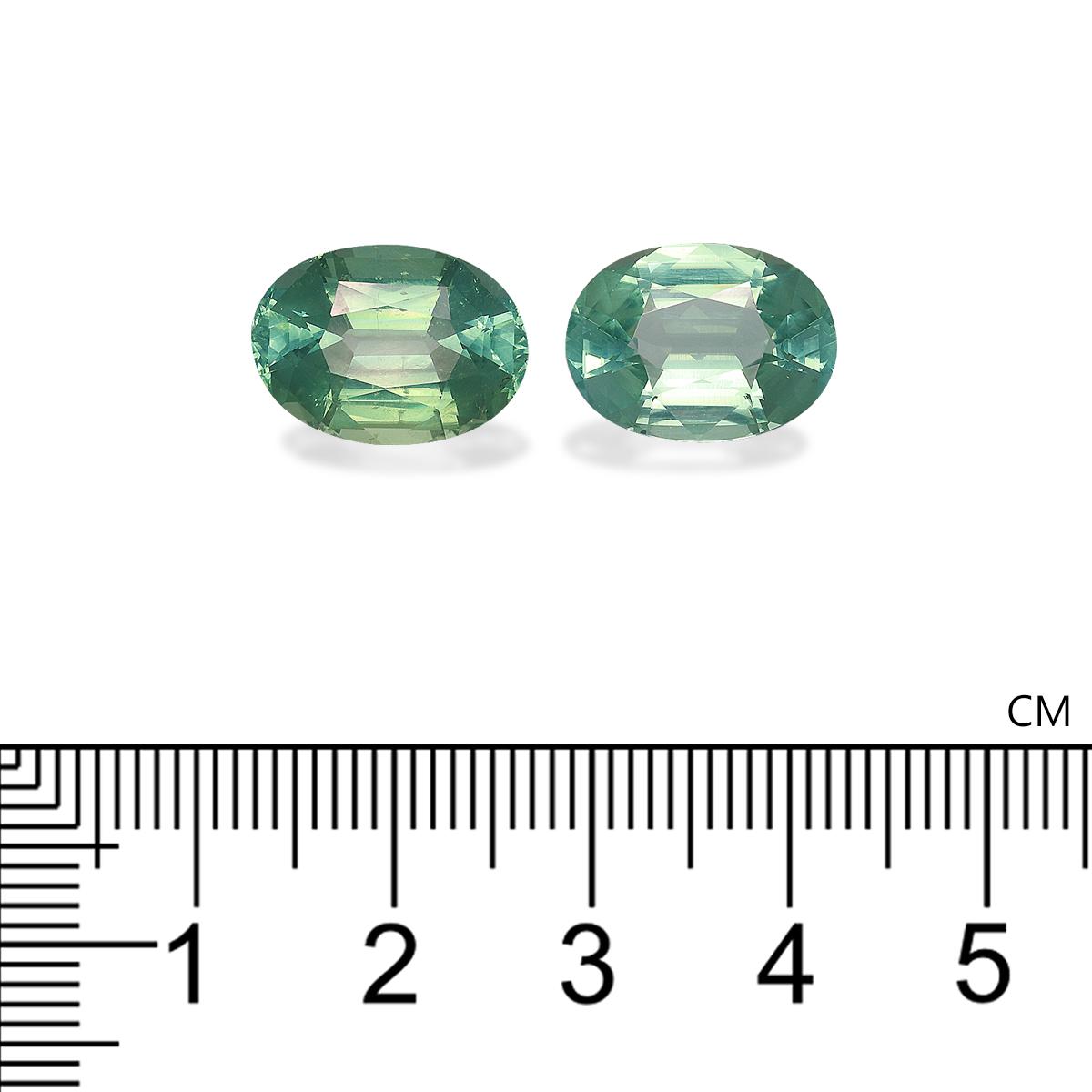 green green tourmaline, 13.07ct oval cut — view 4