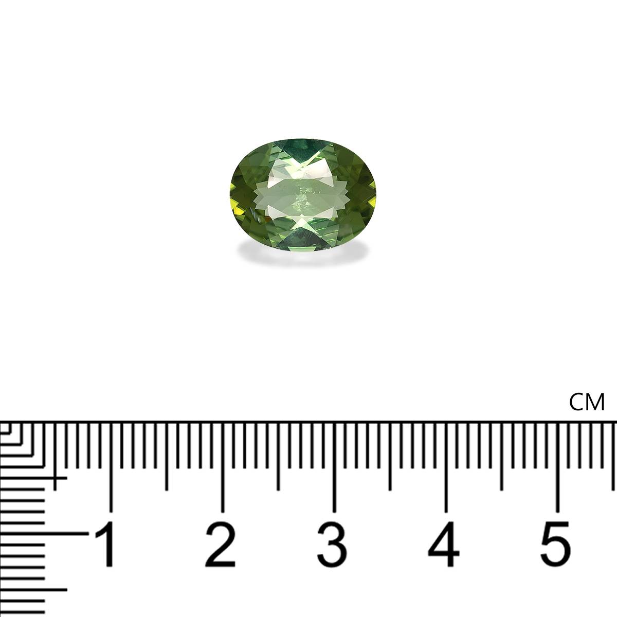 pistachio green green tourmaline, 4.55ct oval cut — view 4