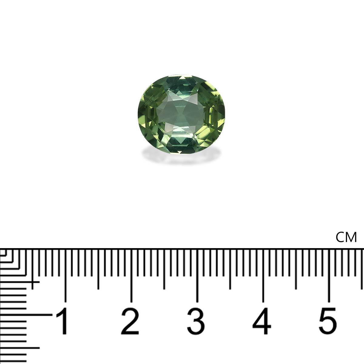 cotton green green tourmaline, 6.17ct oval cut — view 4