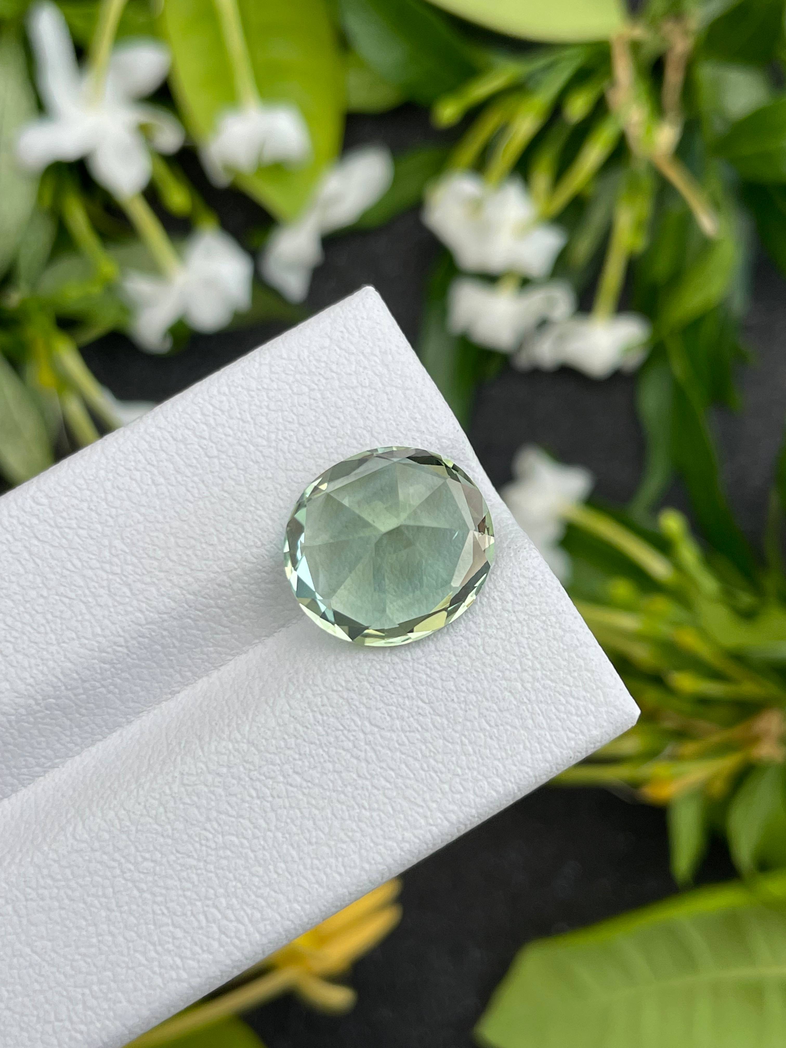 pale green green tourmaline, 7.64ct oval cut — view 9