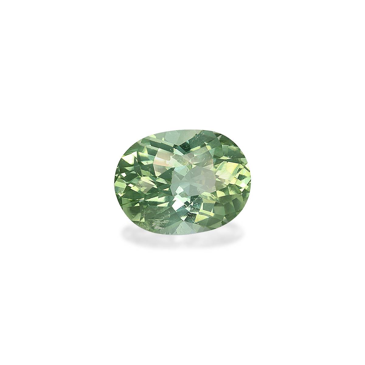 pale green green tourmaline, 6.17ct oval cut — view 3