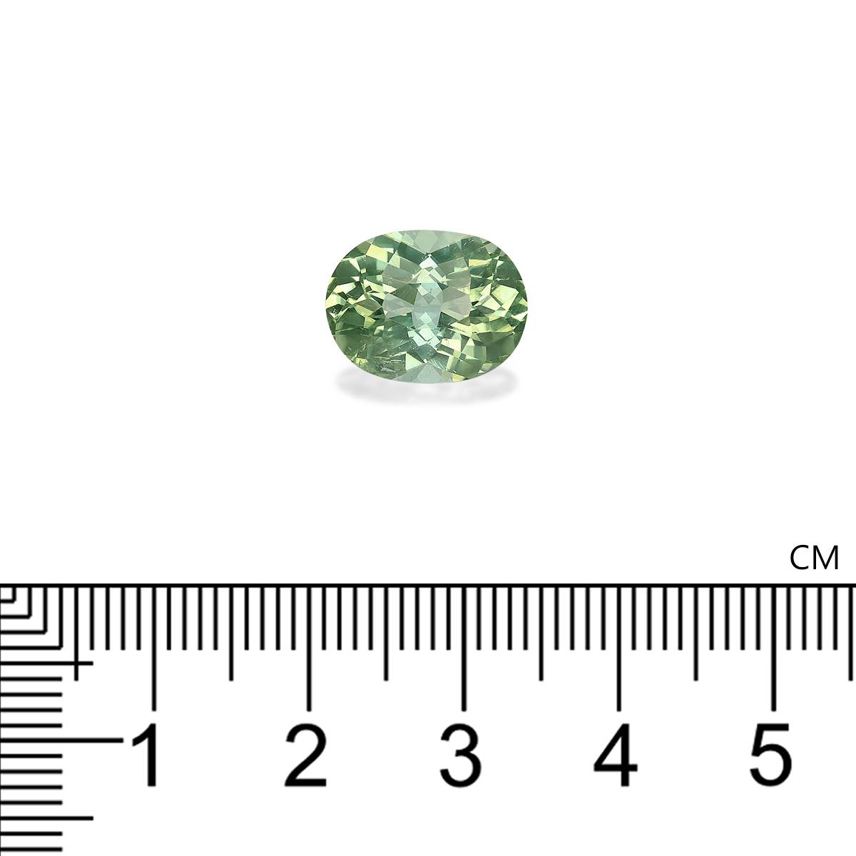 pale green green tourmaline, 6.17ct oval cut — view 4