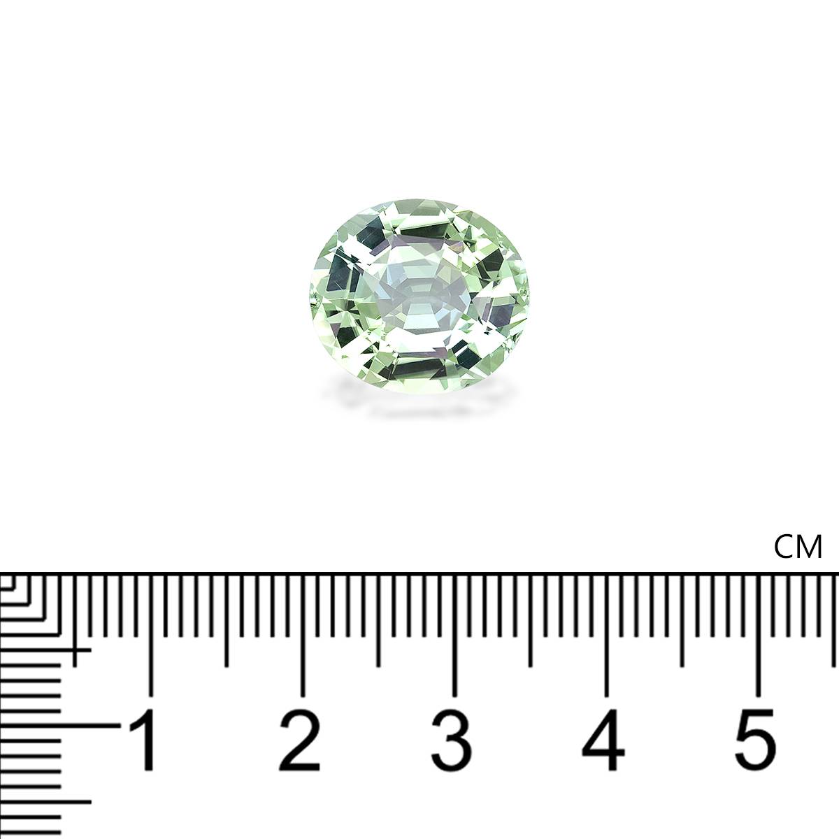 cotton green green tourmaline, 9.62ct oval cut — view 4