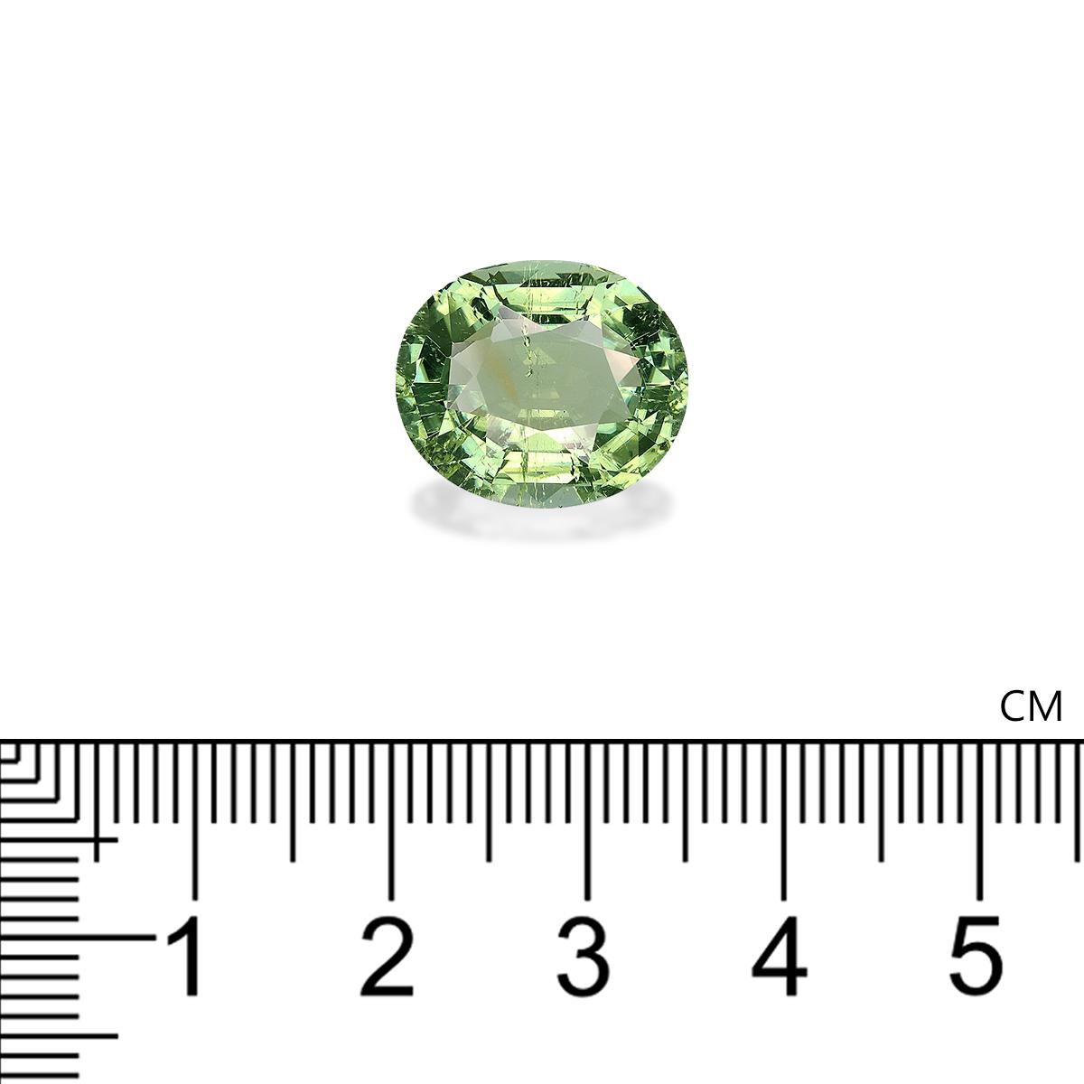 green green tourmaline, 9.83ct oval cut — view 4