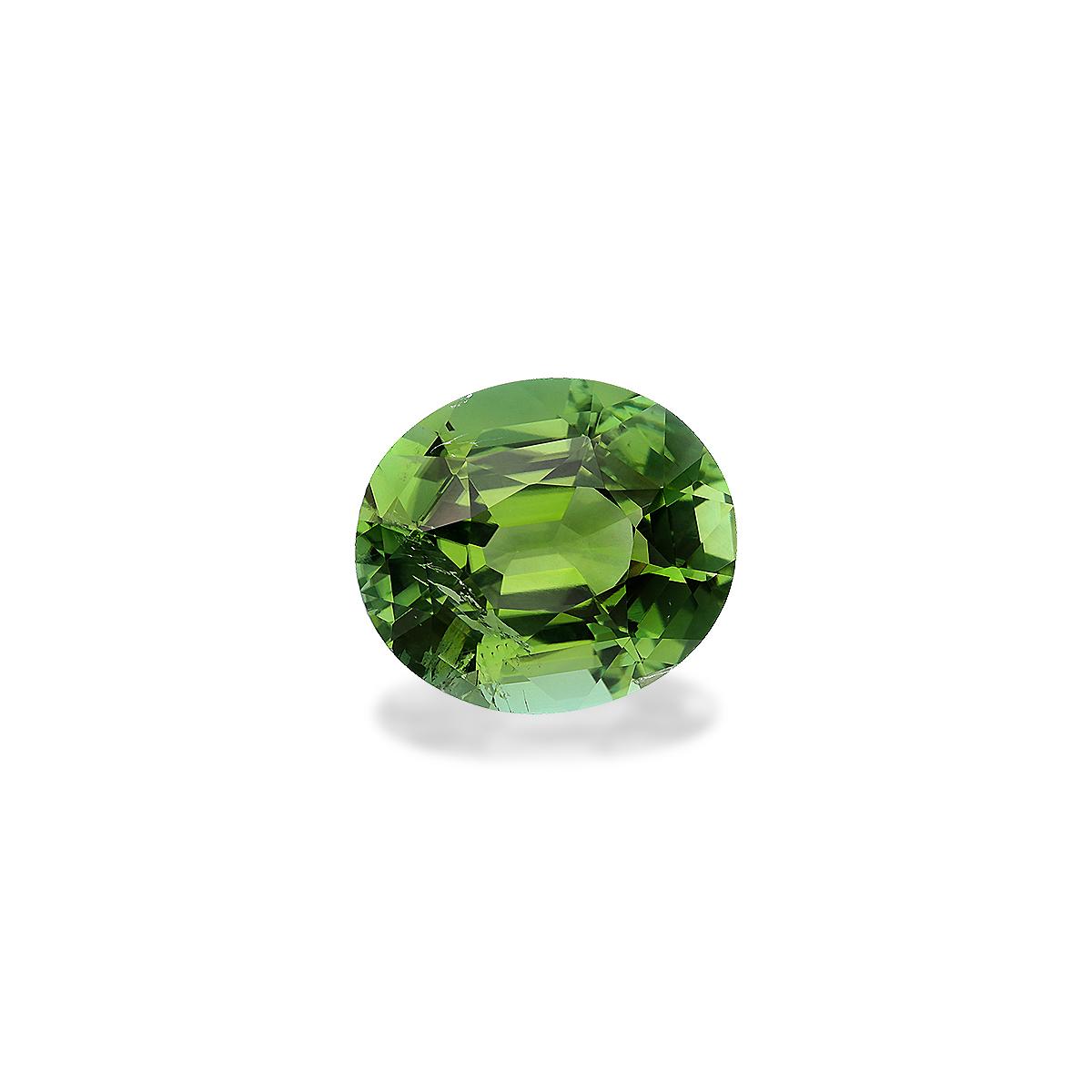 olive green green tourmaline, 7.91ct oval cut — view 3