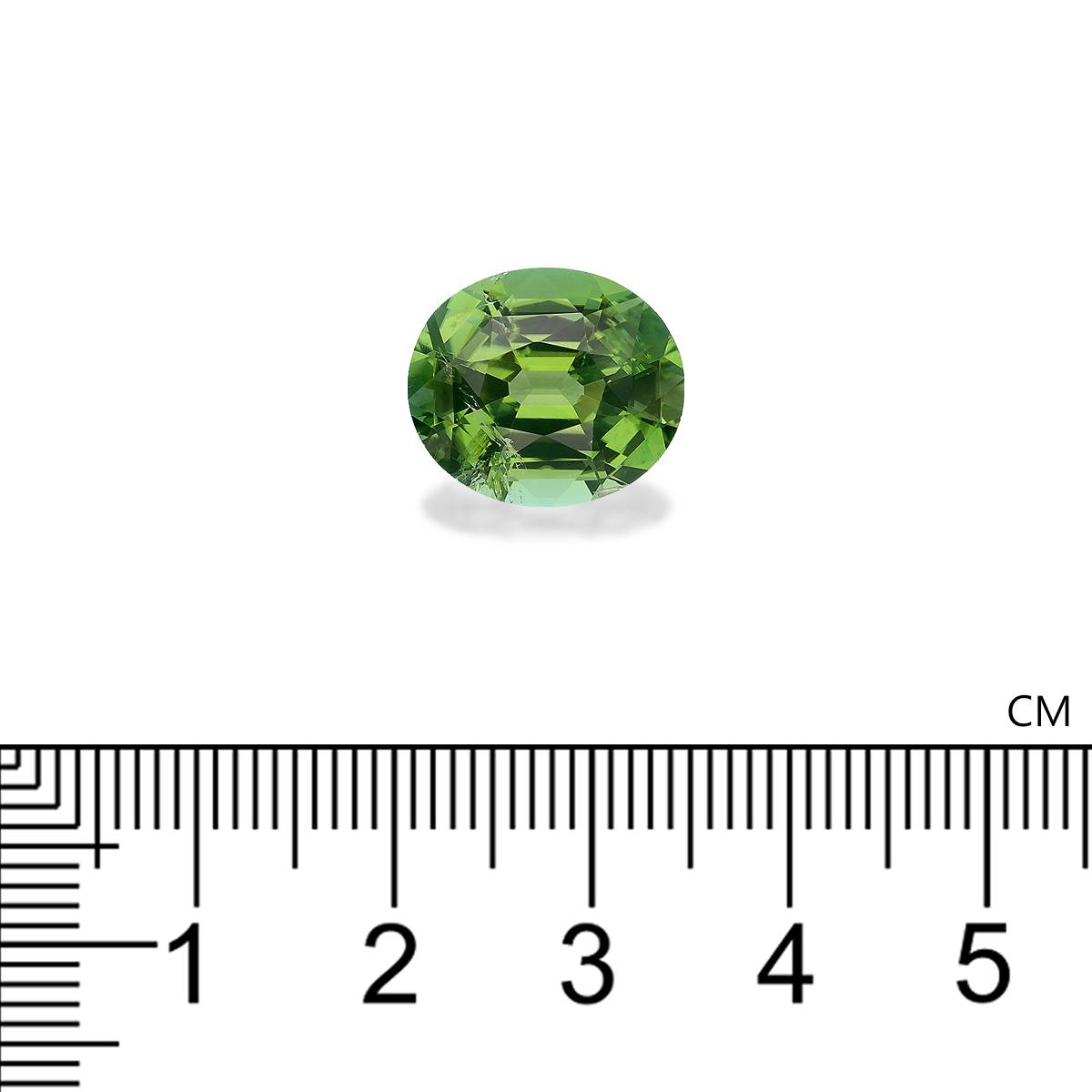 olive green green tourmaline, 7.91ct oval cut — view 4