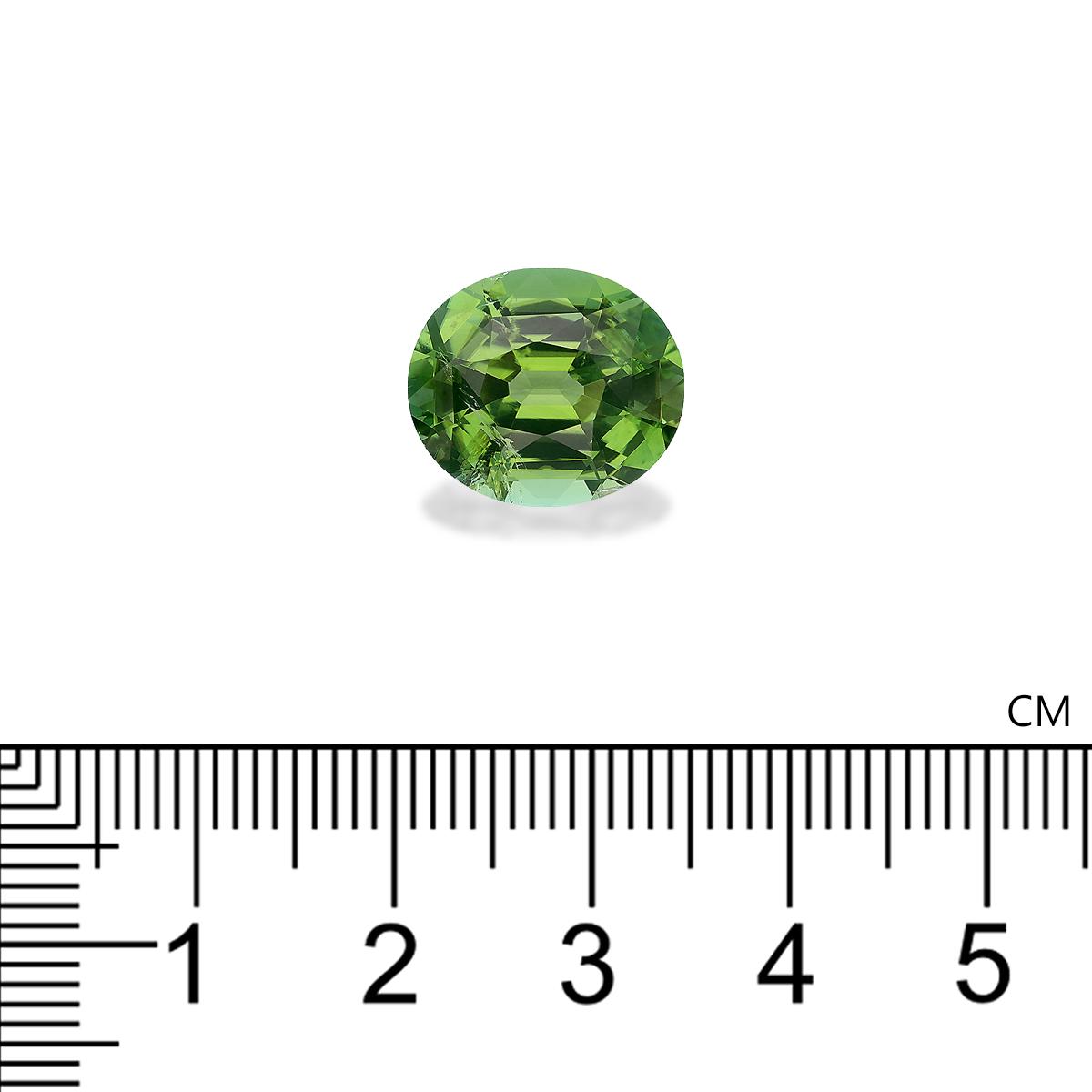 olive green green tourmaline, 7.91ct oval cut — view 4