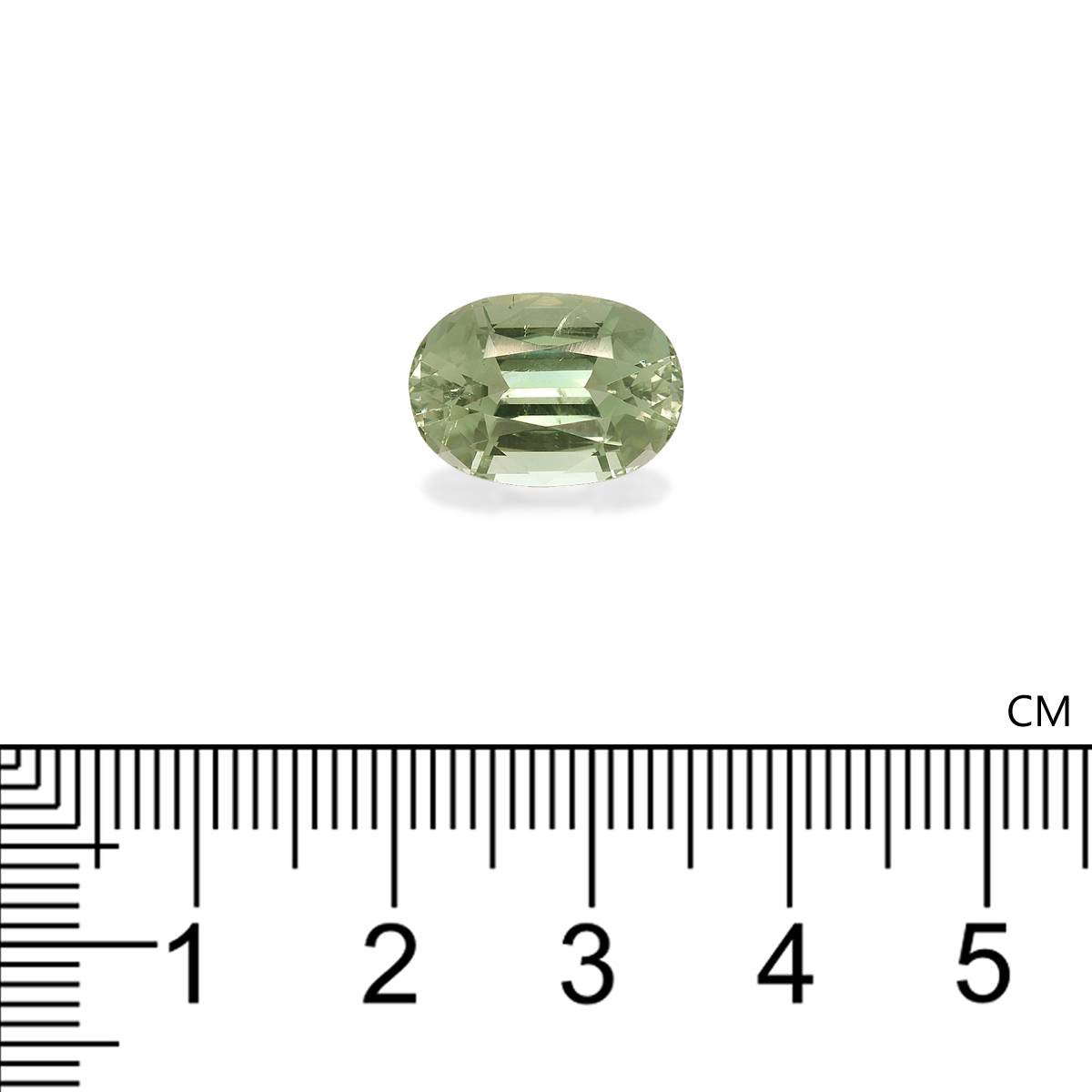 mist green green tourmaline, 7.38ct oval cut — view 4