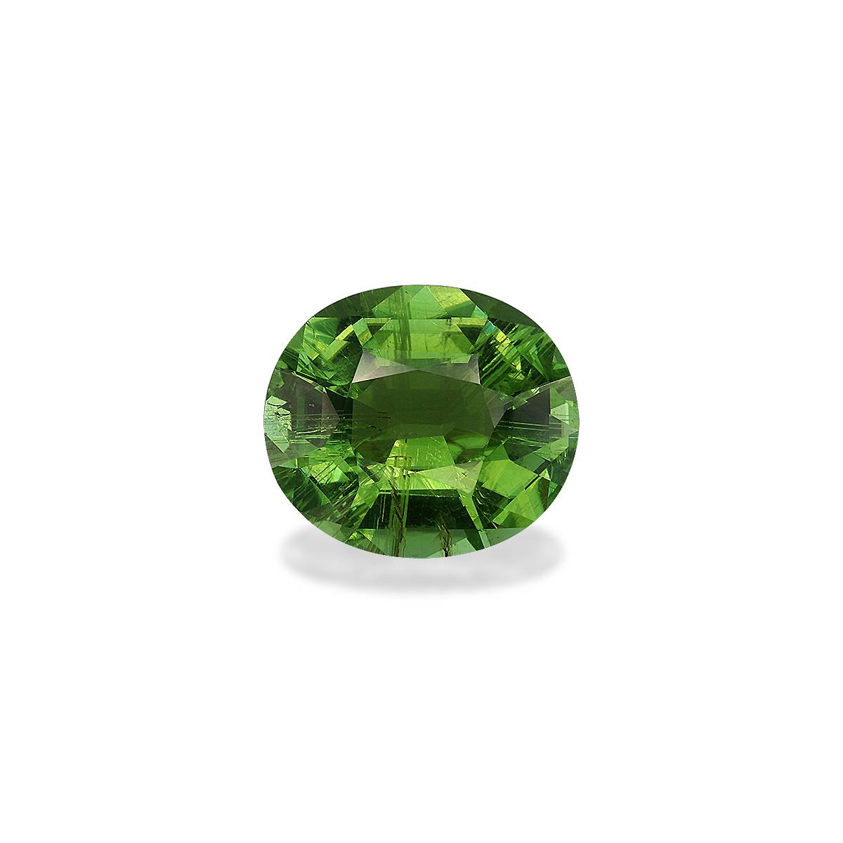 pistachio green green tourmaline, 6.35ct oval cut — main view