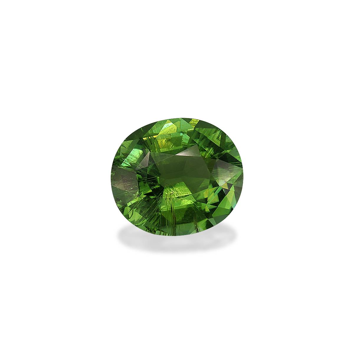 pistachio green green tourmaline, 6.35ct oval cut — view 3