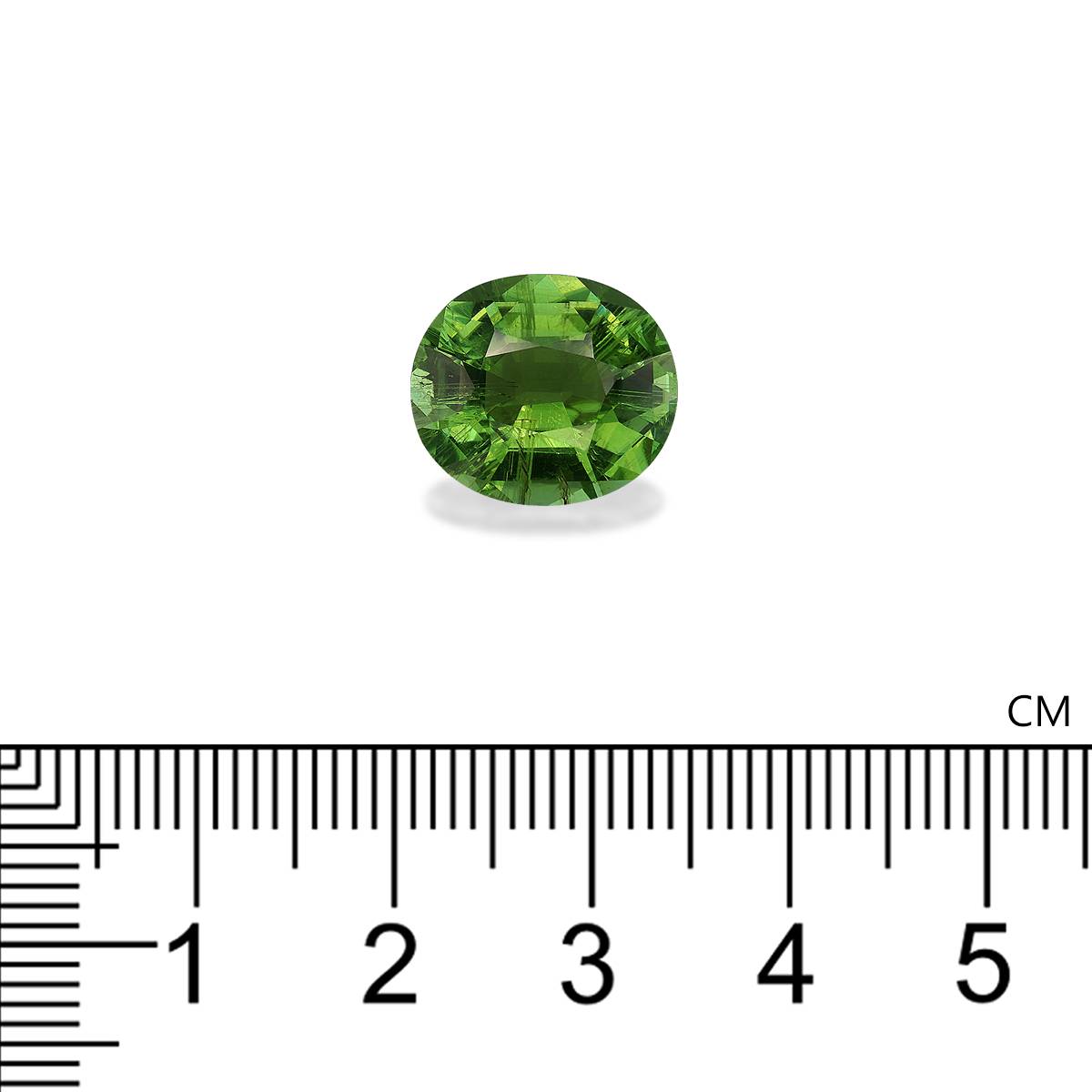pistachio green green tourmaline, 6.35ct oval cut — view 4