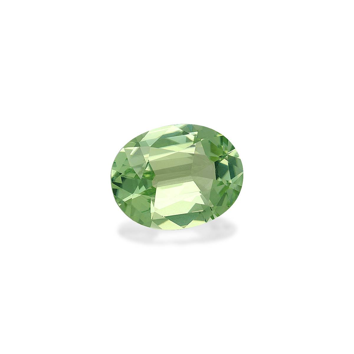 lime green green tourmaline, 6.72ct oval cut — view 3