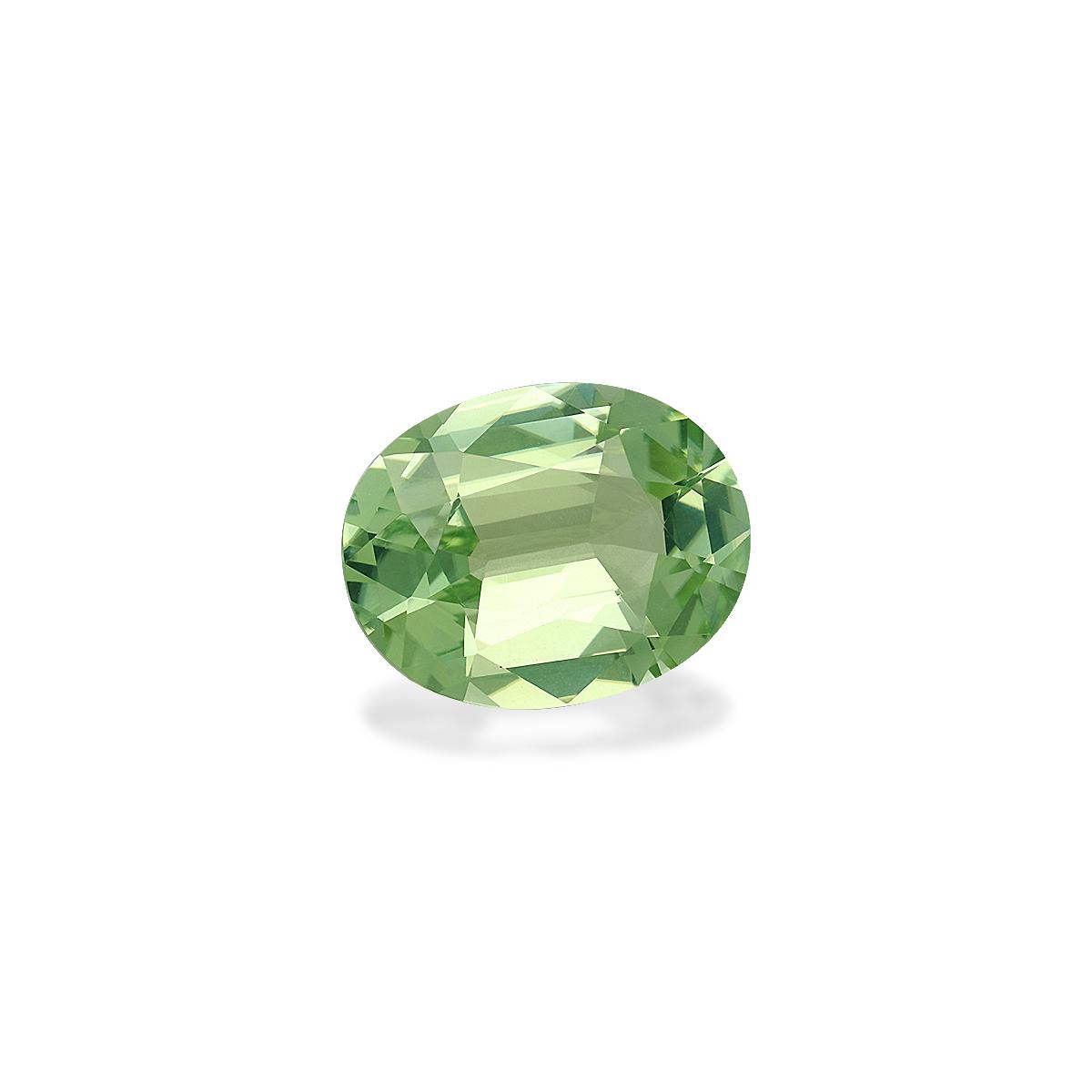 lime green green tourmaline, 6.72ct oval cut — view 3