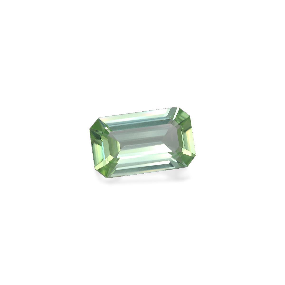 lime green green tourmaline, 4.22ct rectangular cut — view 3