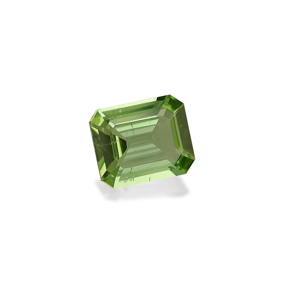green green tourmaline, 7.07ct rectangular cut — view 3