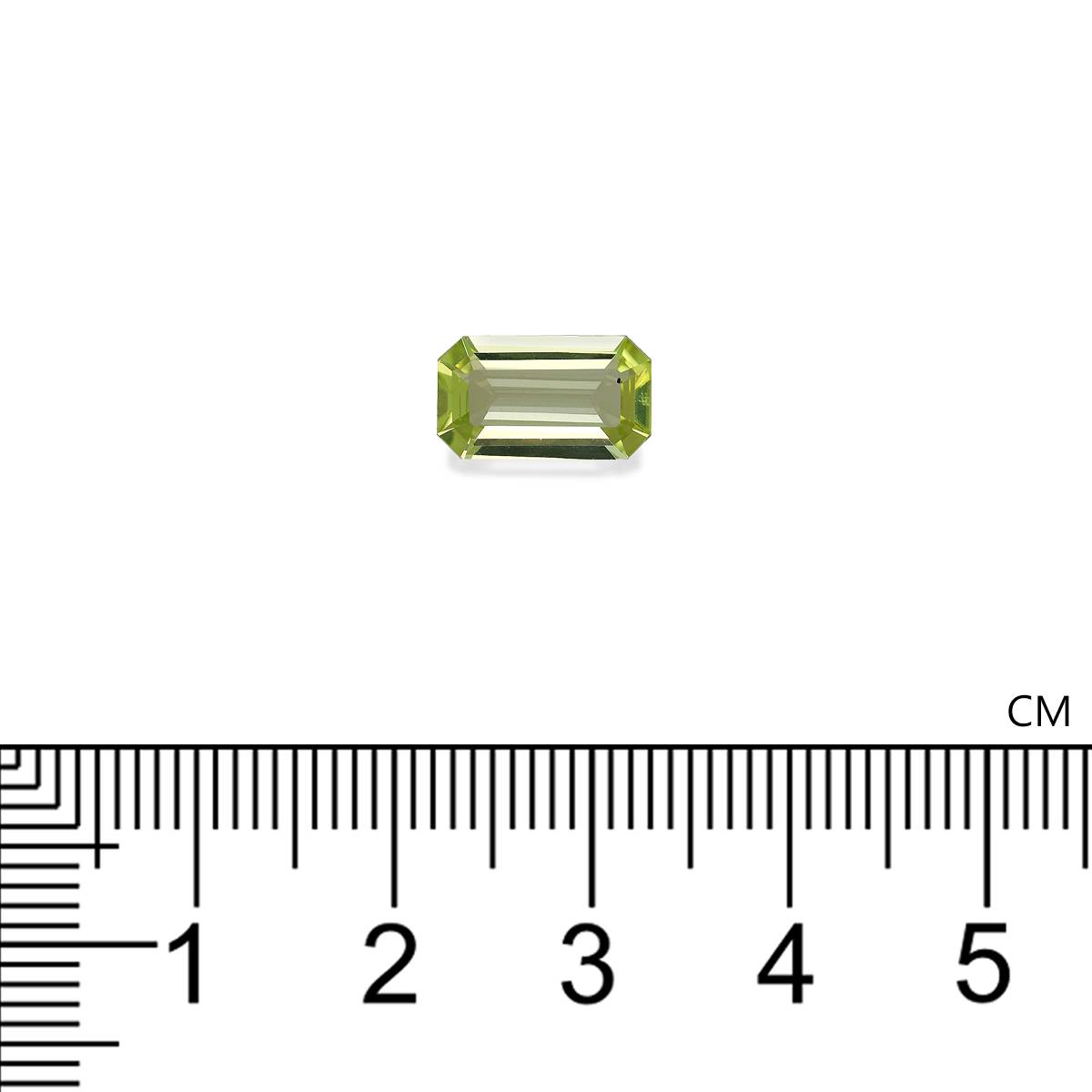 pale green green tourmaline, 2.12ct rectangular cut — view 4