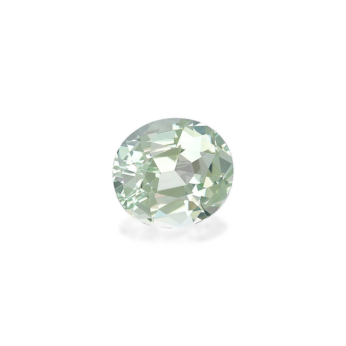seafoam green green tourmaline, 5.58ct oval cut — view 3