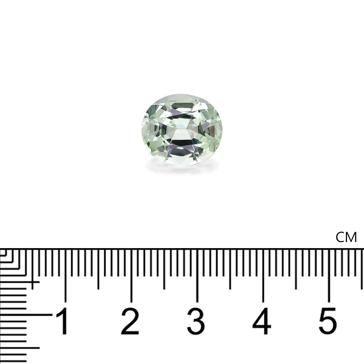 seafoam green green tourmaline, 5.58ct oval cut — view 4